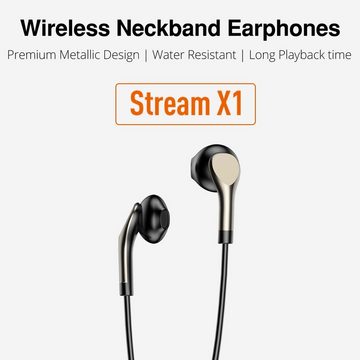 RIVERSONG Stream X1 Kopfhörer wireless In-Ear-Kopfhörer (Bluetooth, IPX4 Wasserdicht und staubdicht, HD-Klang, Flexibles Kabel)