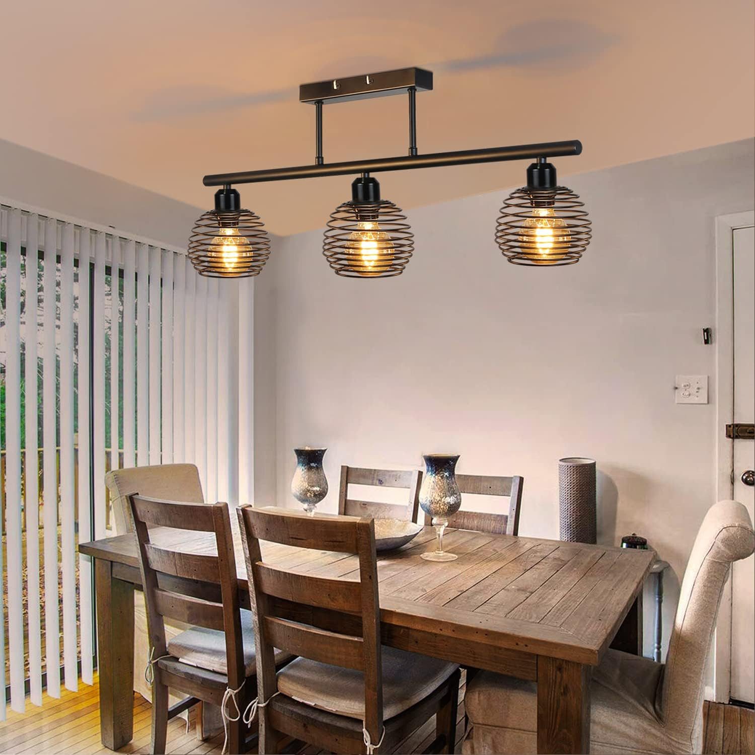 Nettlife Deckenleuchte Schwarz Vintage Wohnzimmer E27 Deckenlampe Retro Ind günstig online kaufen