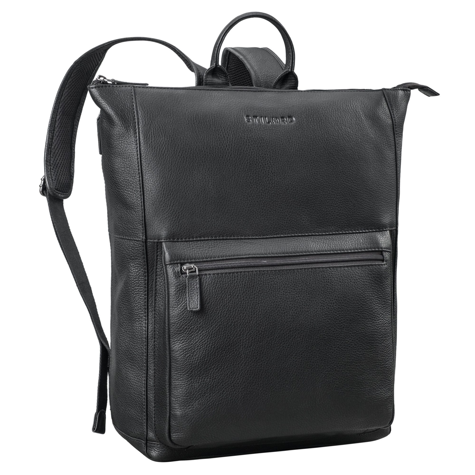 STILORD Notebookrucksack "Espen" Großer Arbeitsrucksack Leder Herren und Damen bis 17 Zoll
