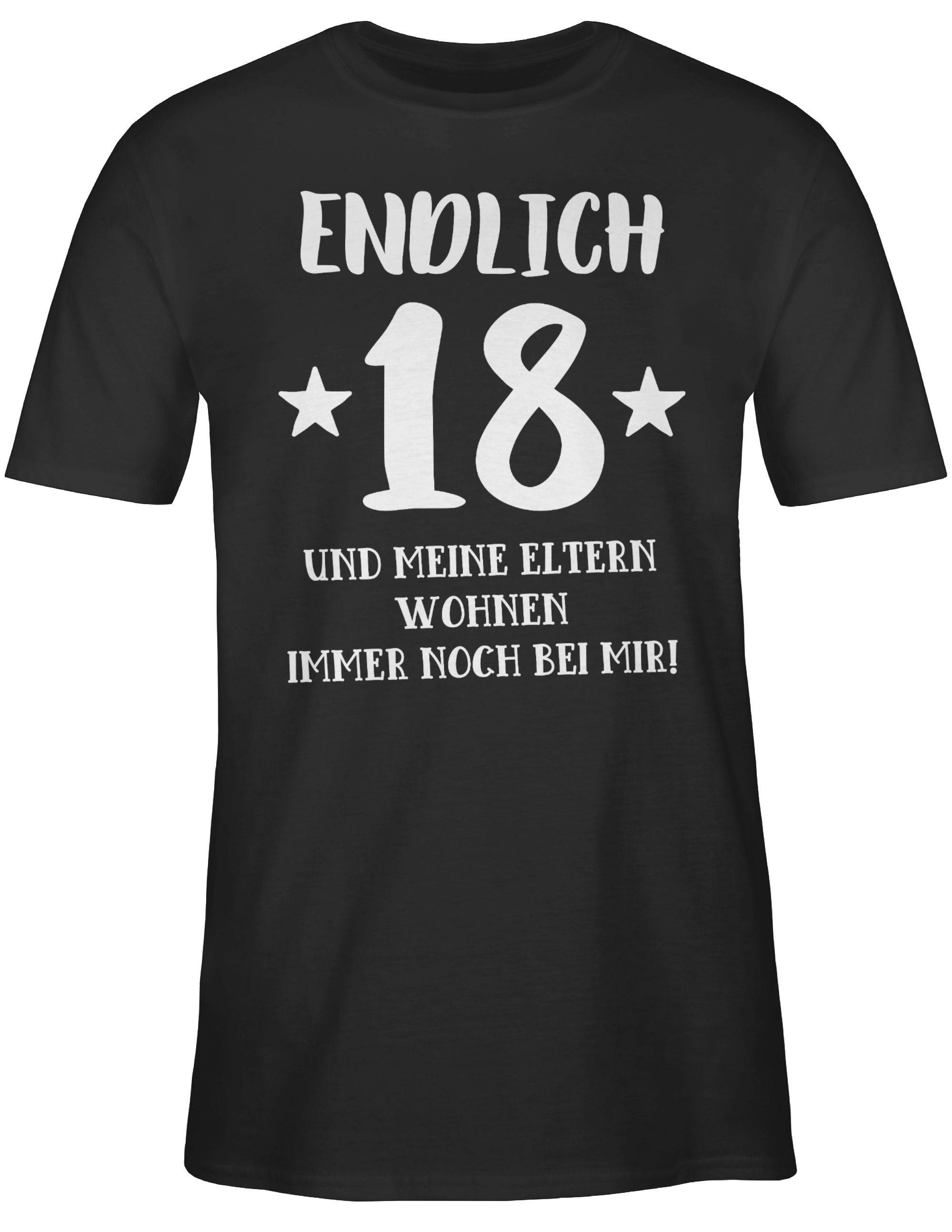1 Schwarz 18. achtzehn Eltern T-Shirt - bei Shirtracer Wohnen Endlich mir Geburtstag