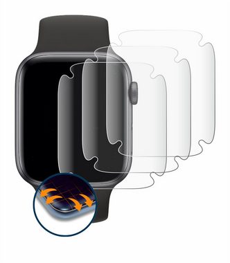 Savvies Full-Cover Schutzfolie für Apple Watch SE (40 mm), Displayschutzfolie, 4 Stück, 3D Curved klar