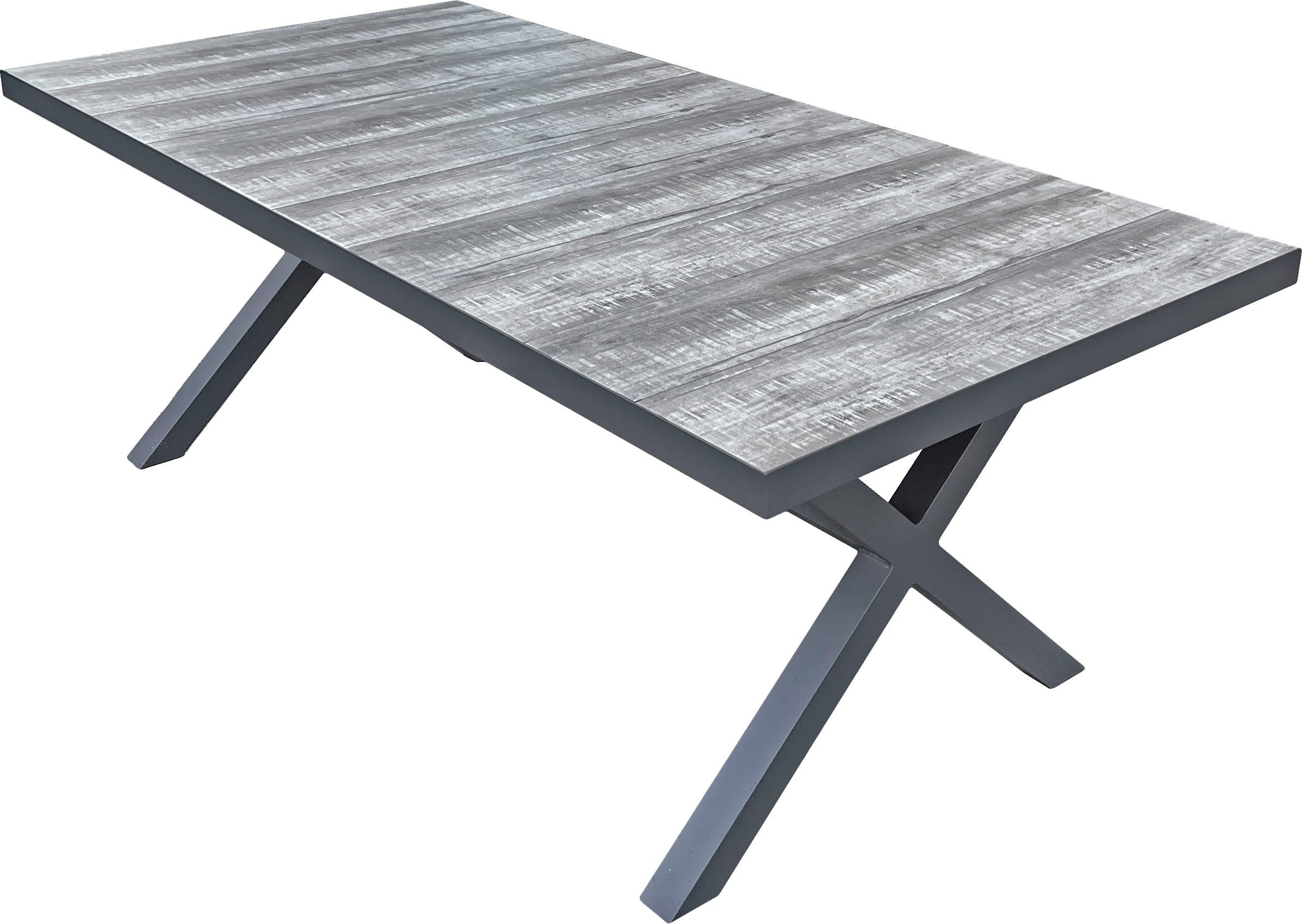 Garden Pleasure Garten-Essgruppe, Tischgruppe »RANA/DAVINA Set 02«, (Set, 5-tlg), 4 Stühle (stapelbar), Tisch LxB: 202x100 cm