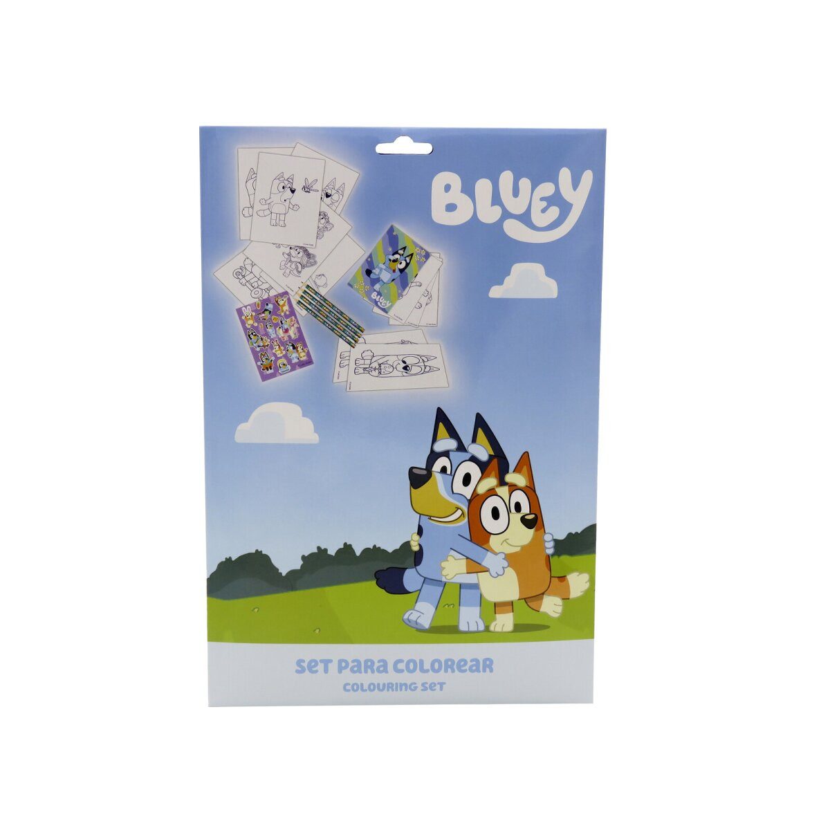 Bluey Kreativset Bluey Ausmalset im Umschlag 2 Malbücher A4 A5 je 16 Bilder