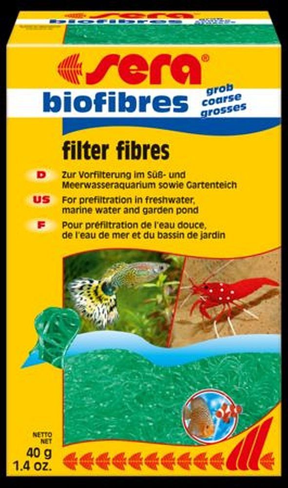 Aquariumfilter sera biofibres Vorfiltermaterial Filterwolle 40 g