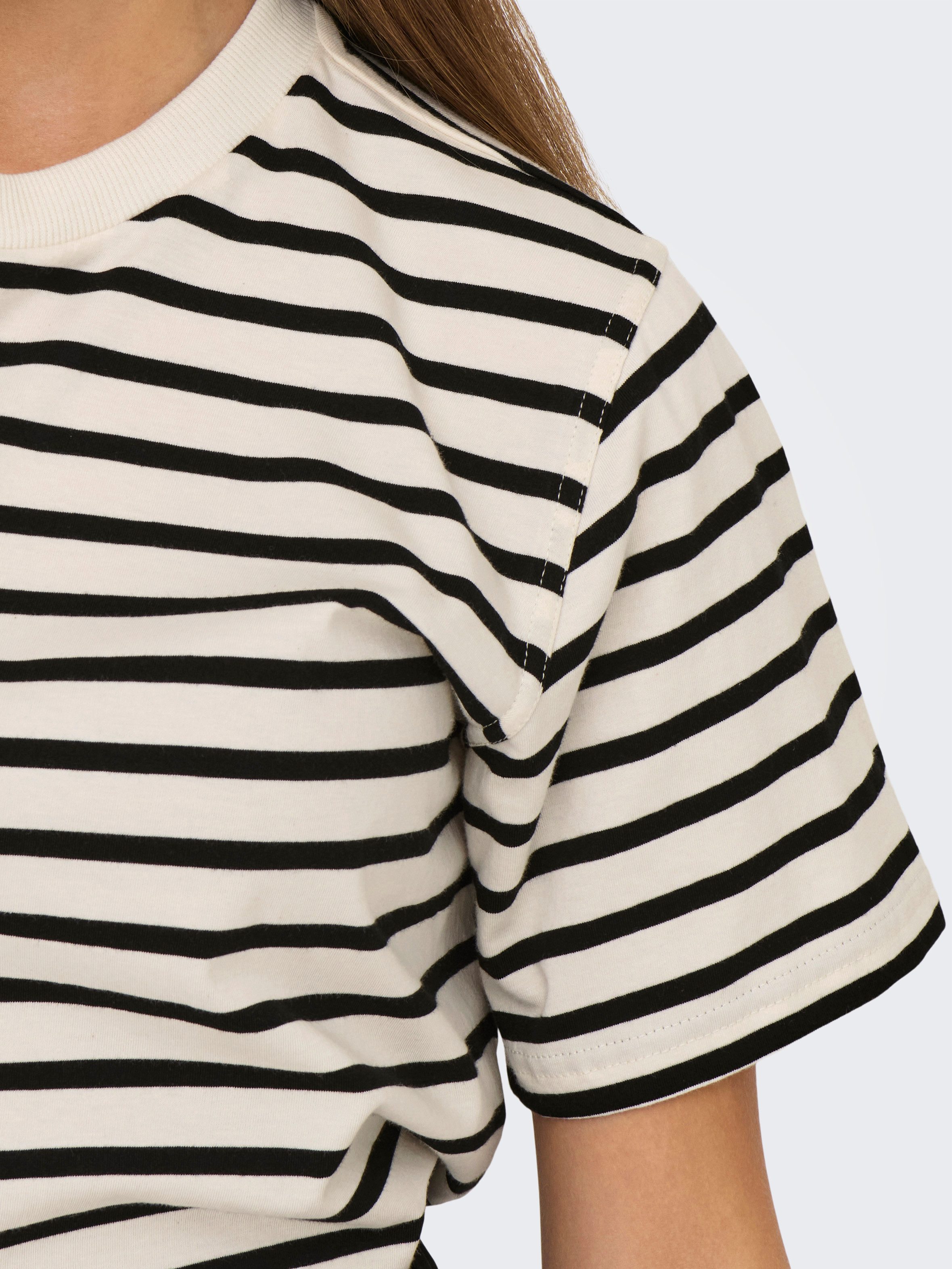 ONLY Kurzarmshirt ONLLIVINA S/S STRIPE TEE JRS NOOS