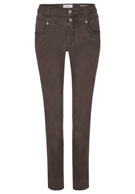 ANGELS Slim-fit-Jeans Jeans Skinny Button mit Coloured Denim