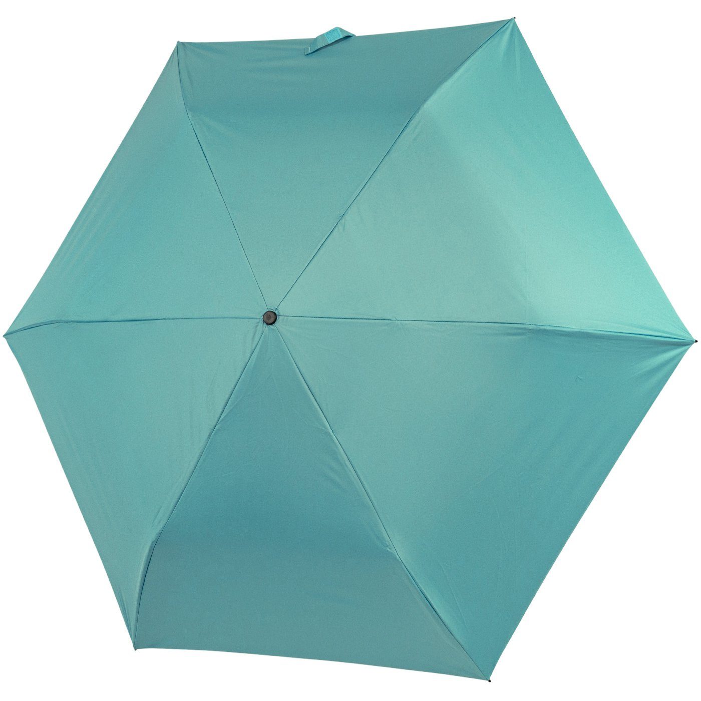 und Damen, aqua-elfenbein außen aqua, Hingucker winzig leicht, sehr doppler® elfenbein UV-Schutz, ein klein Taschenregenschirm für - innen