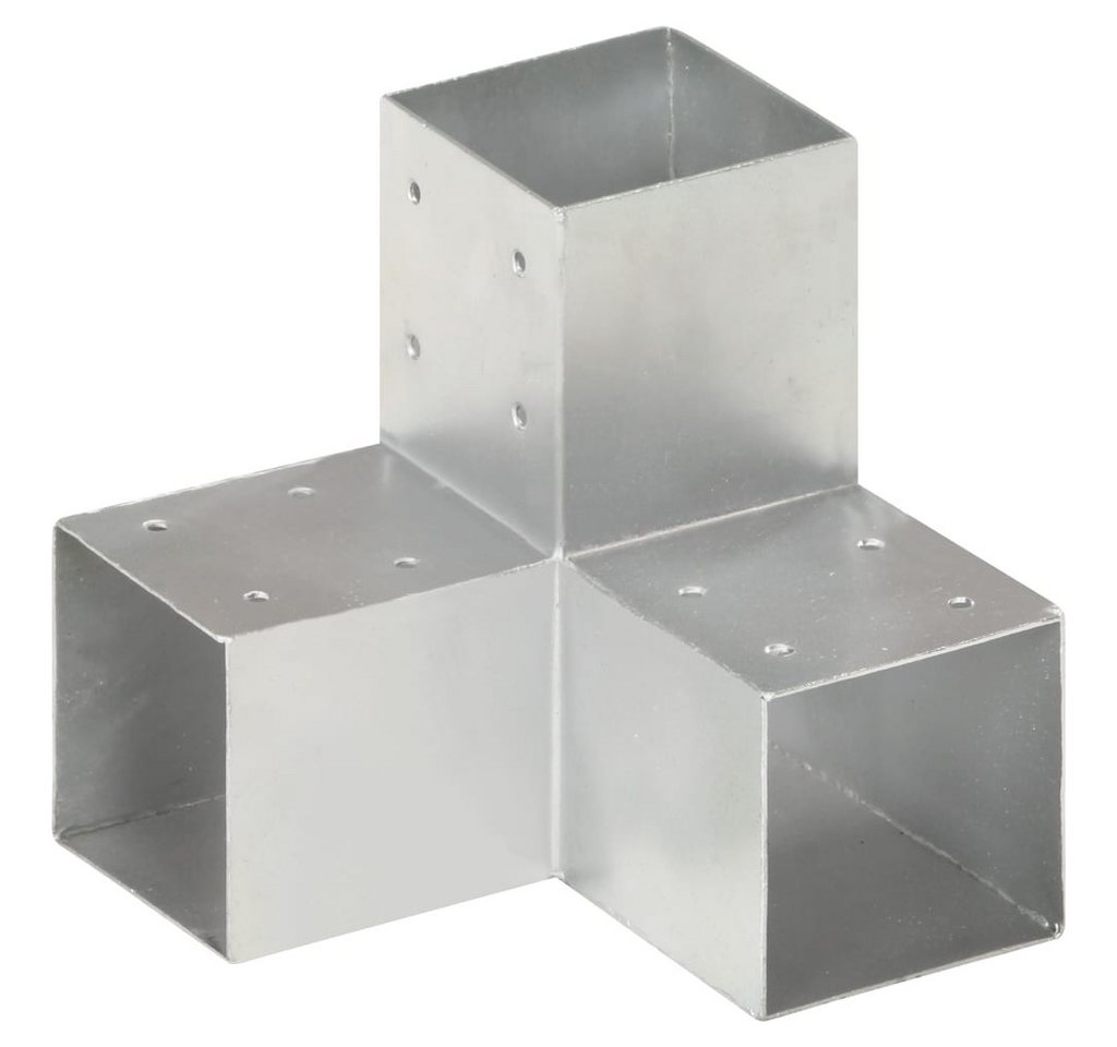 Thumbnail - vidaXL Zaunpfosten Pfostenverbinder 4 Stk. Y-Form Verzinktes Metall 91 x 91 mm, (4-St)