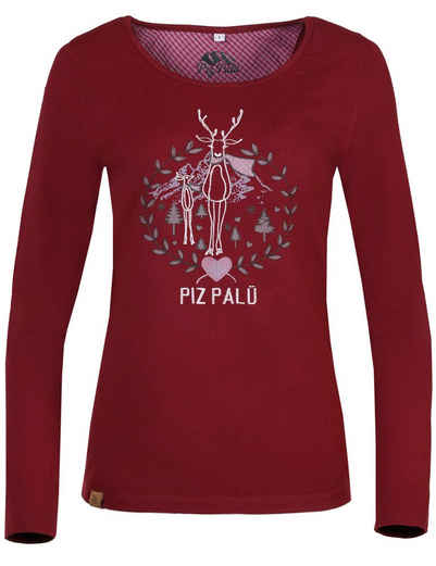 Piz Palü T-Shirt Piz Palü Damen Langarmshirt 'Gerach' mit Hirsch S