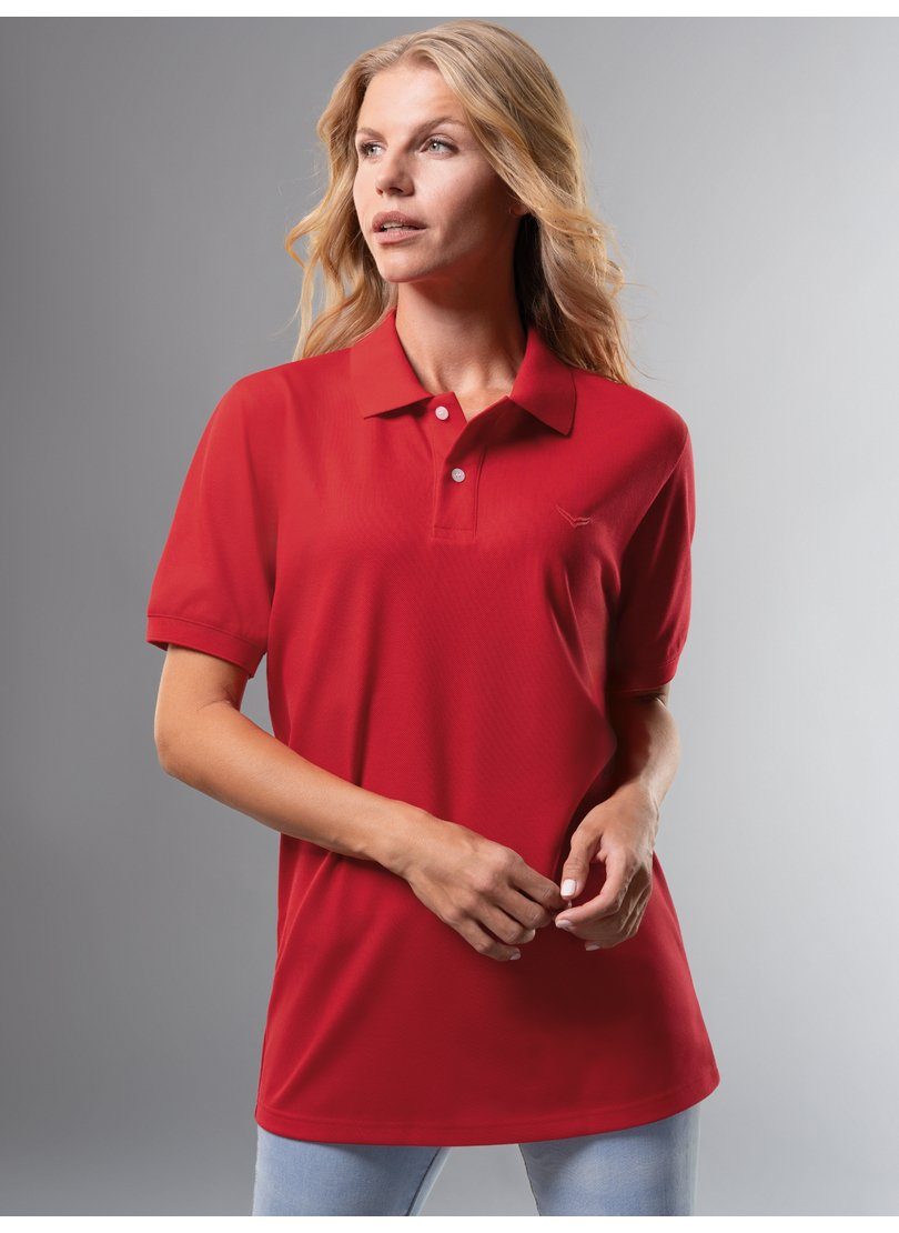 Trigema Poloshirt TRIGEMA Poloshirt DELUXE Piqué kirsch