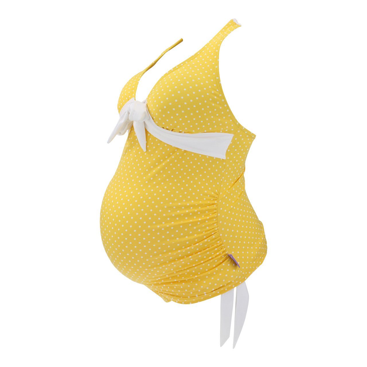 petit amour Umstands-Tankini ANNIE gelb-weiß Pünktchen B/C Cup (Set, Umstandstankinitop & Slip) Stylish, bequem & wächst mit = Design made in Hamburg