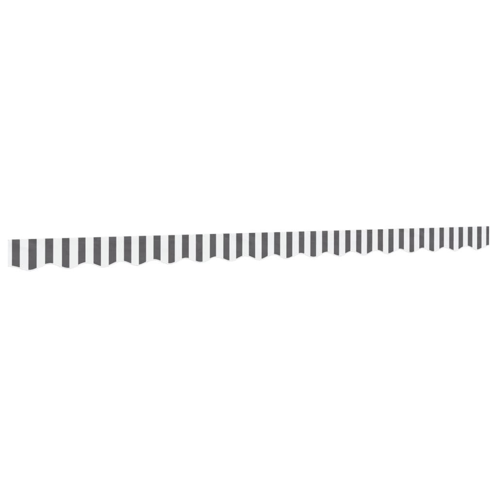 vidaXL Markise Markisenvolant Anthrazit und Weiß Gestreift 400 cm (1-St)