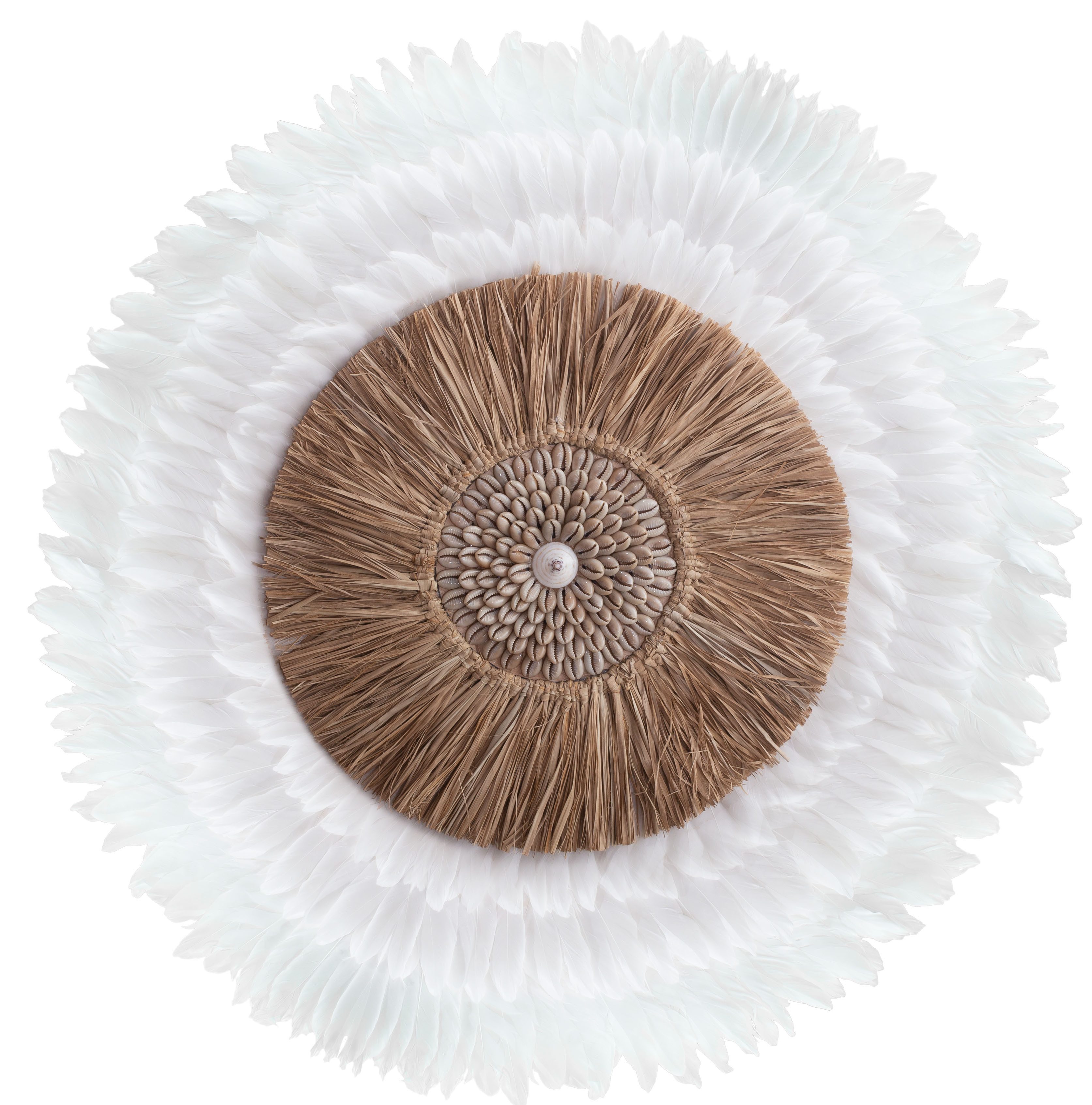 WORU Wanddekoobjekt Boho-Wanddeko aus Schilfgras & Muscheln – 10 Designs