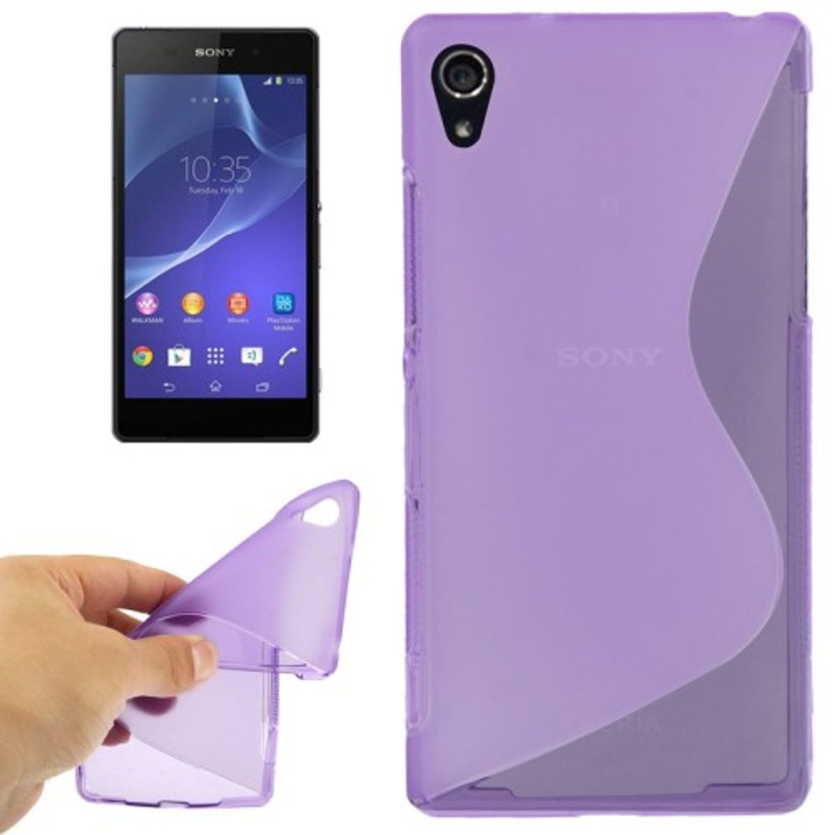 König Design Handyhülle Sony Xperia Z2, Sony Xperia Z2 Handyhülle Backcover Violett