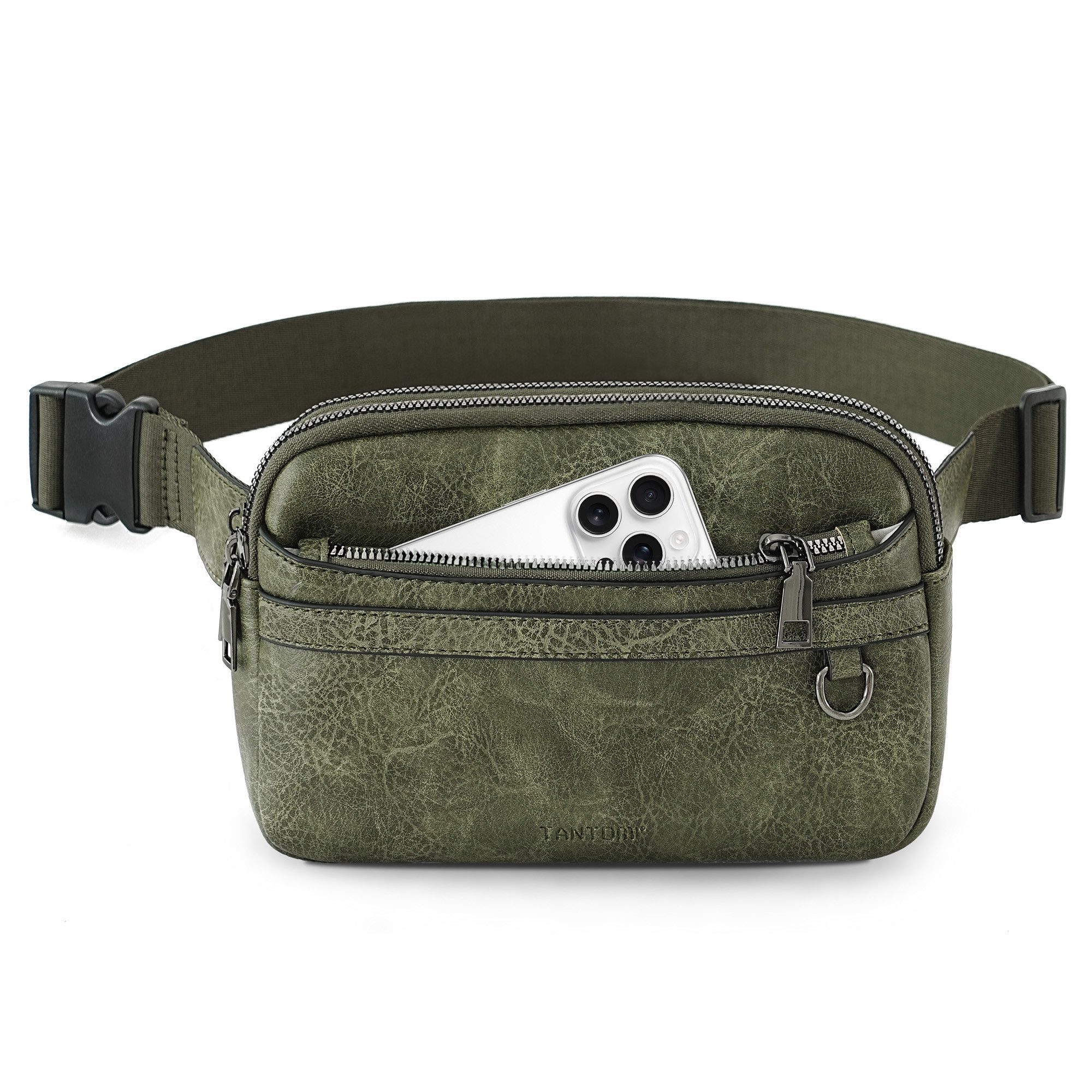 TANTOMI Umhängetasche Umhängetasche Damen, Bauchtasche Damen Elegant Gürteltasche, mit Zwei-Wege-Reißverschluss, Crossbody Bag