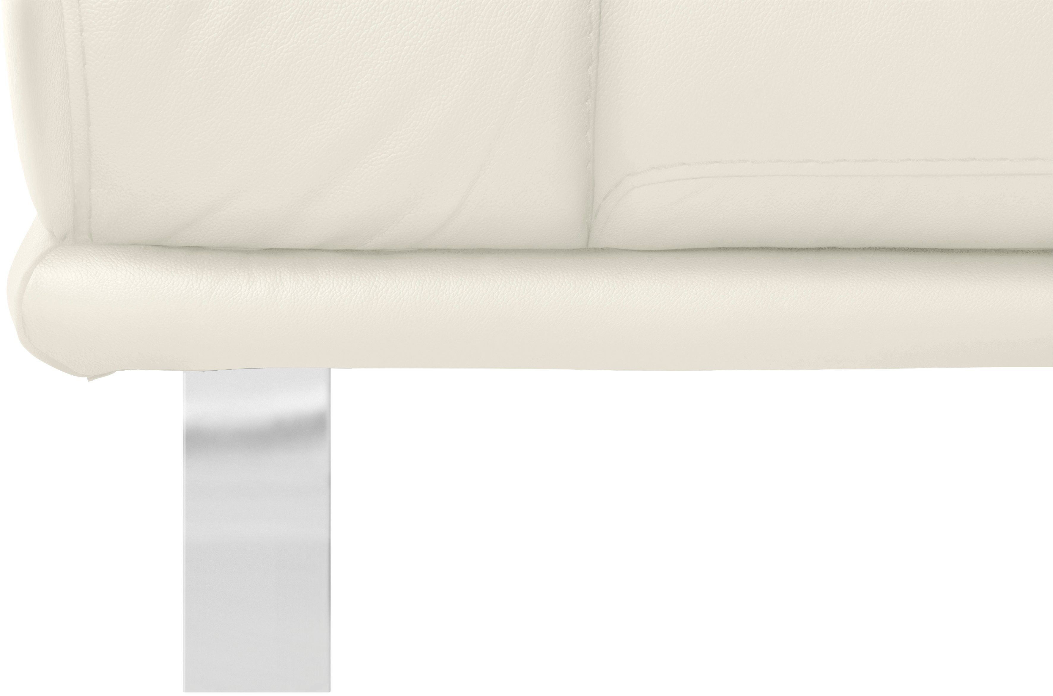 2,5-Sitzer mit cm W.SCHILLIG glänzend, Chrom in 212 Breite montanaa, Metallkufen