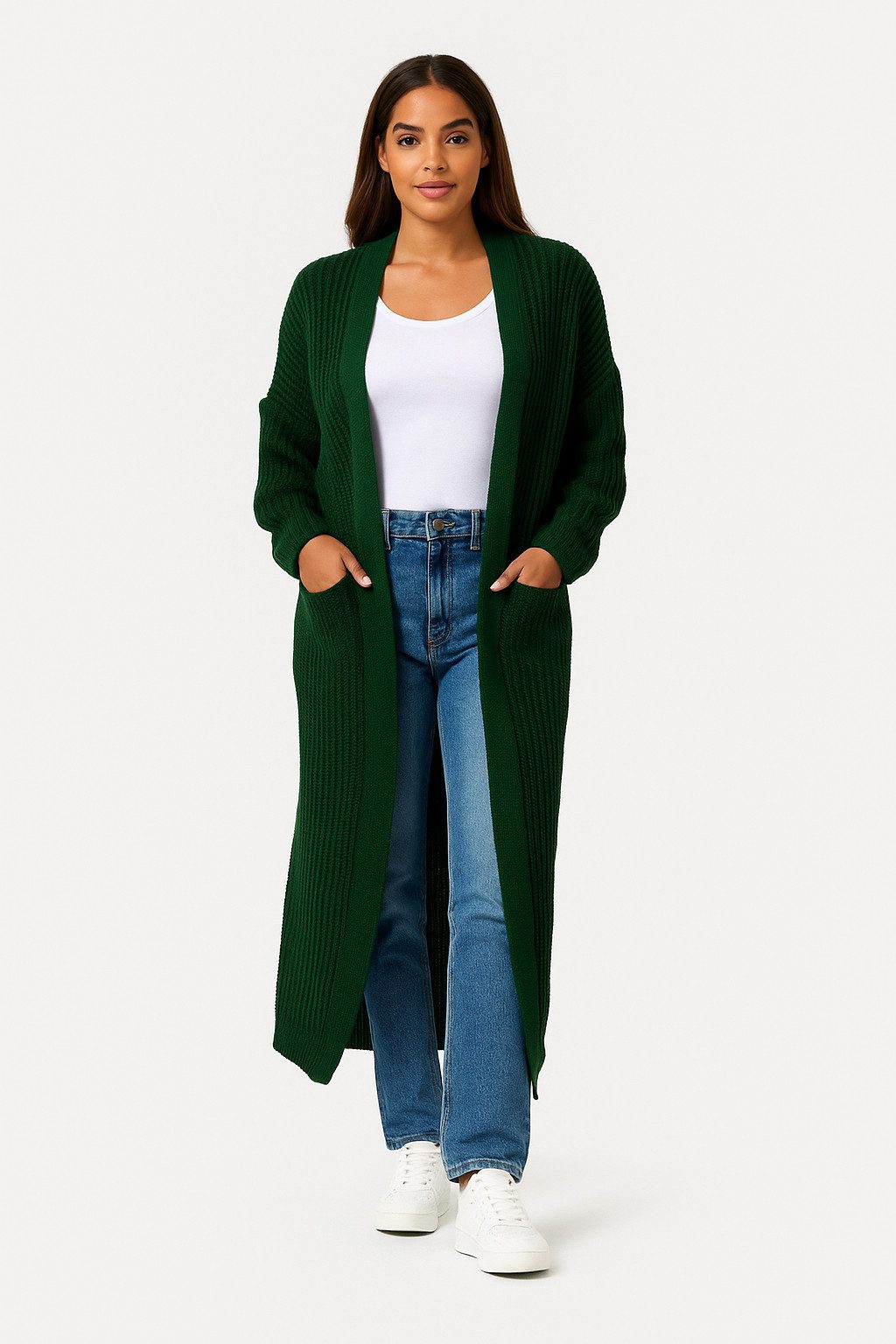 Worldclassca Longstrickjacke Worldclassca Strickjacke Cardigan Strickmantel Winter Pullover lang