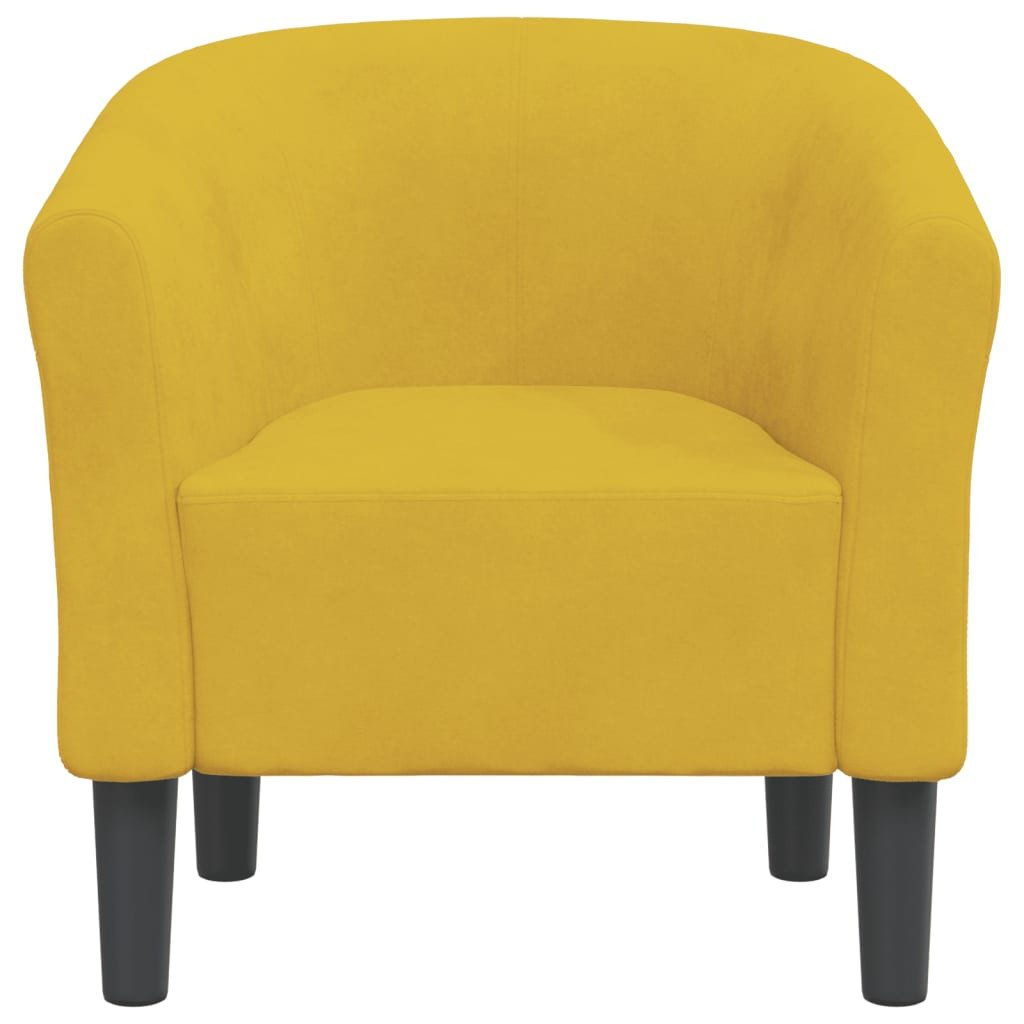 vidaXL Sessel Clubsessel Gelb Samt (1-St) günstig online kaufen