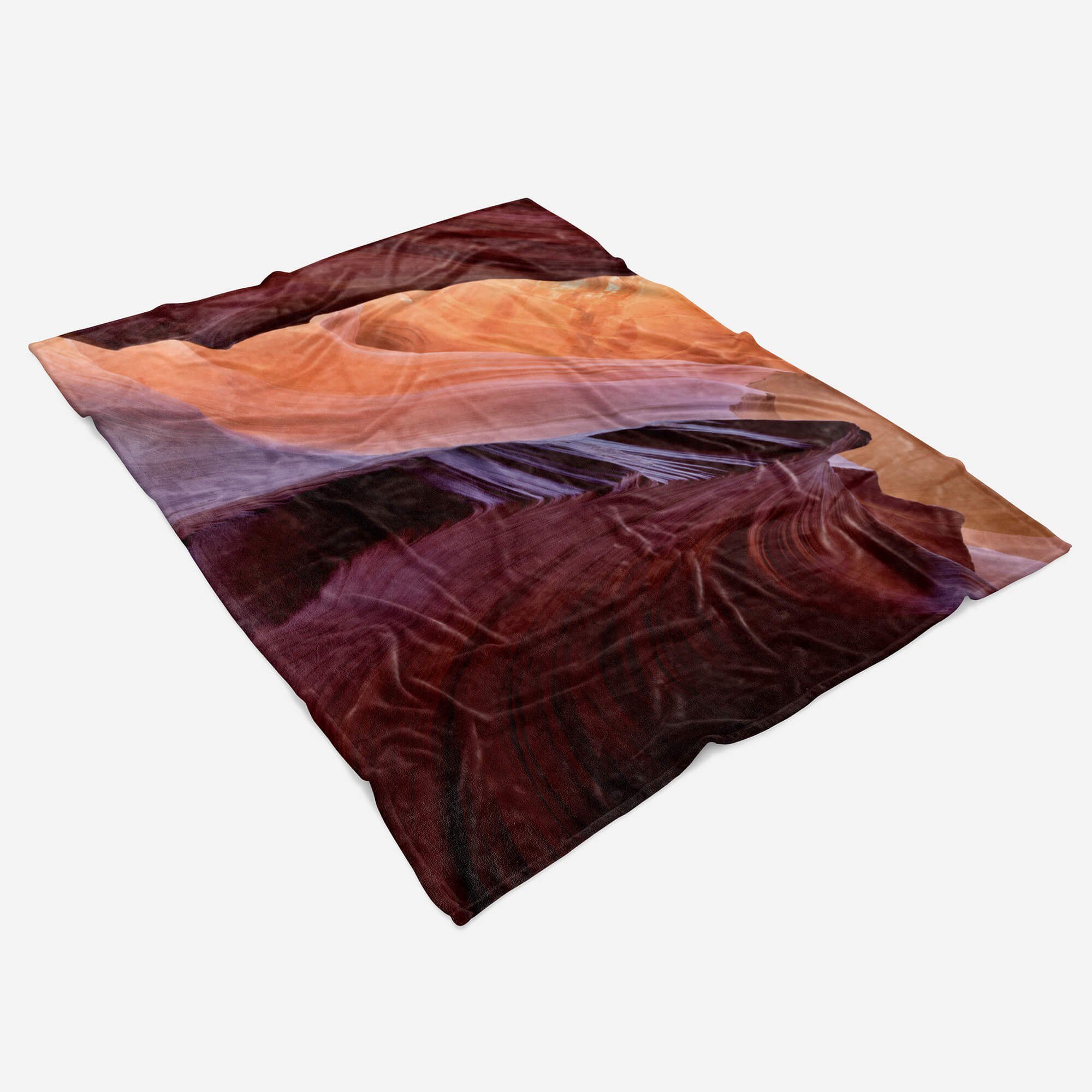 Handtuch Saunatuch Strandhandtuch Steinhöhle Fotomotiv Art Baumwolle-Polyester-Mix Handtuch Sinus (1-St), Kuscheldecke Handtücher Sandste, mit