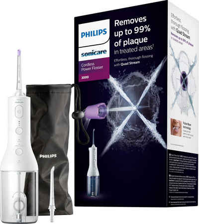 Philips Sonicare Munddusche kabelloser Power Flosser 3000 HX3826, Aufsätze: 2 St., Quad Stream-Technologie, 2 Modi für die Reinigung, 3 Intensitätsstufen