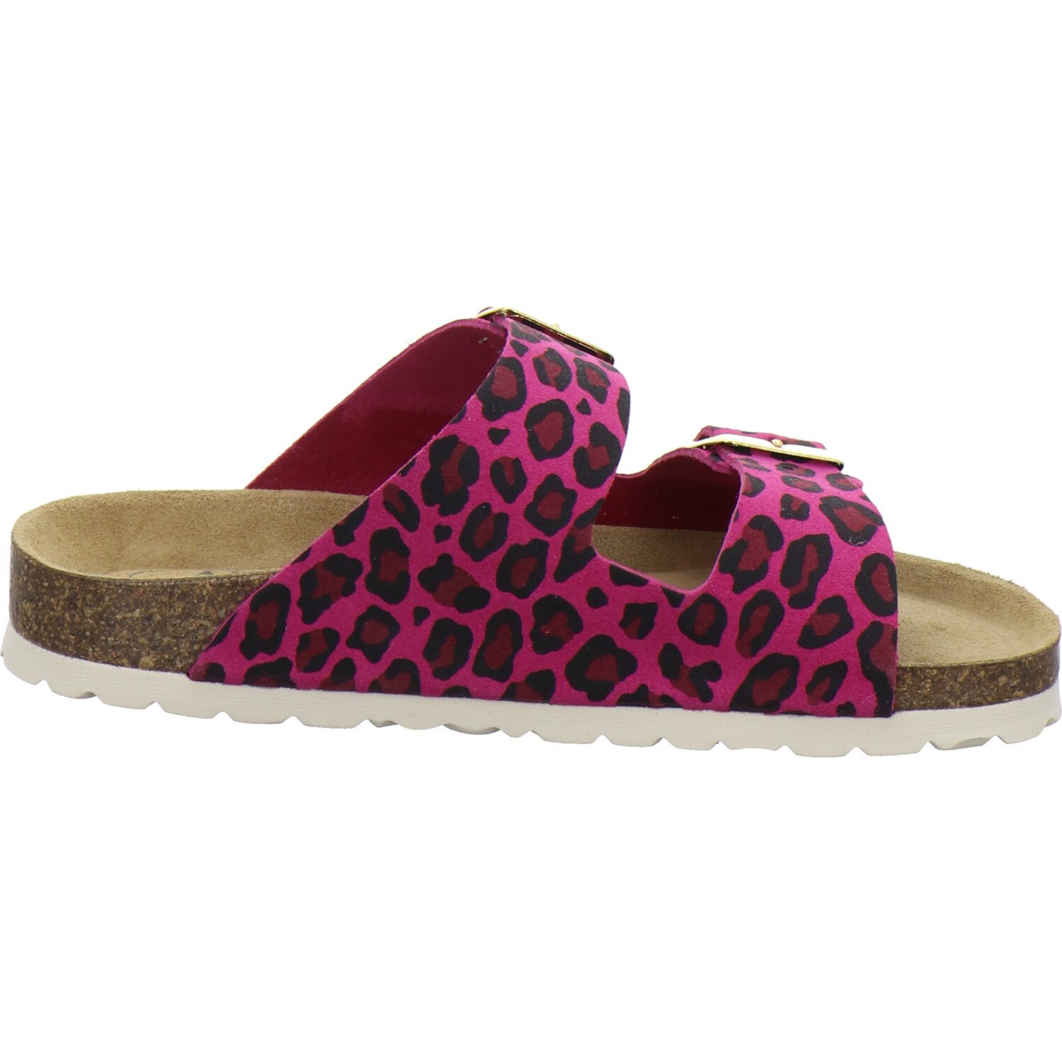 AFS-Schuhe 210027 Zweischnaller Pantolette für Damen mit Fußbett, bequeme Sandalen aus Leder