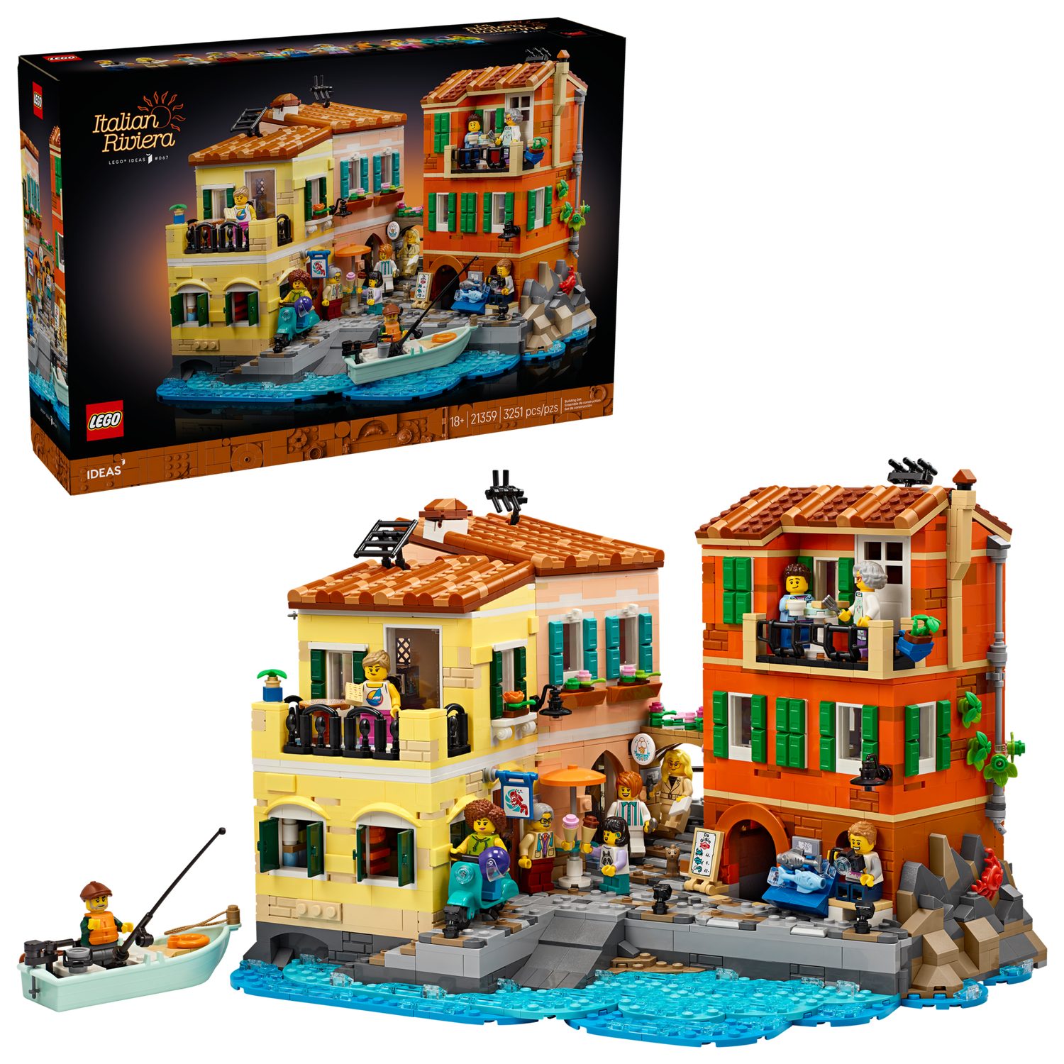 LEGO® Ideas 21359 Die Italienische Riviera Spielbausteine, (Set, 3251 St., Set)