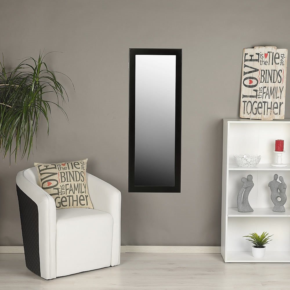 Mucola Schmuckschrank Hängeschrank Wandspiegel 102 CM Wandschrank Schmuckregal abschließbar