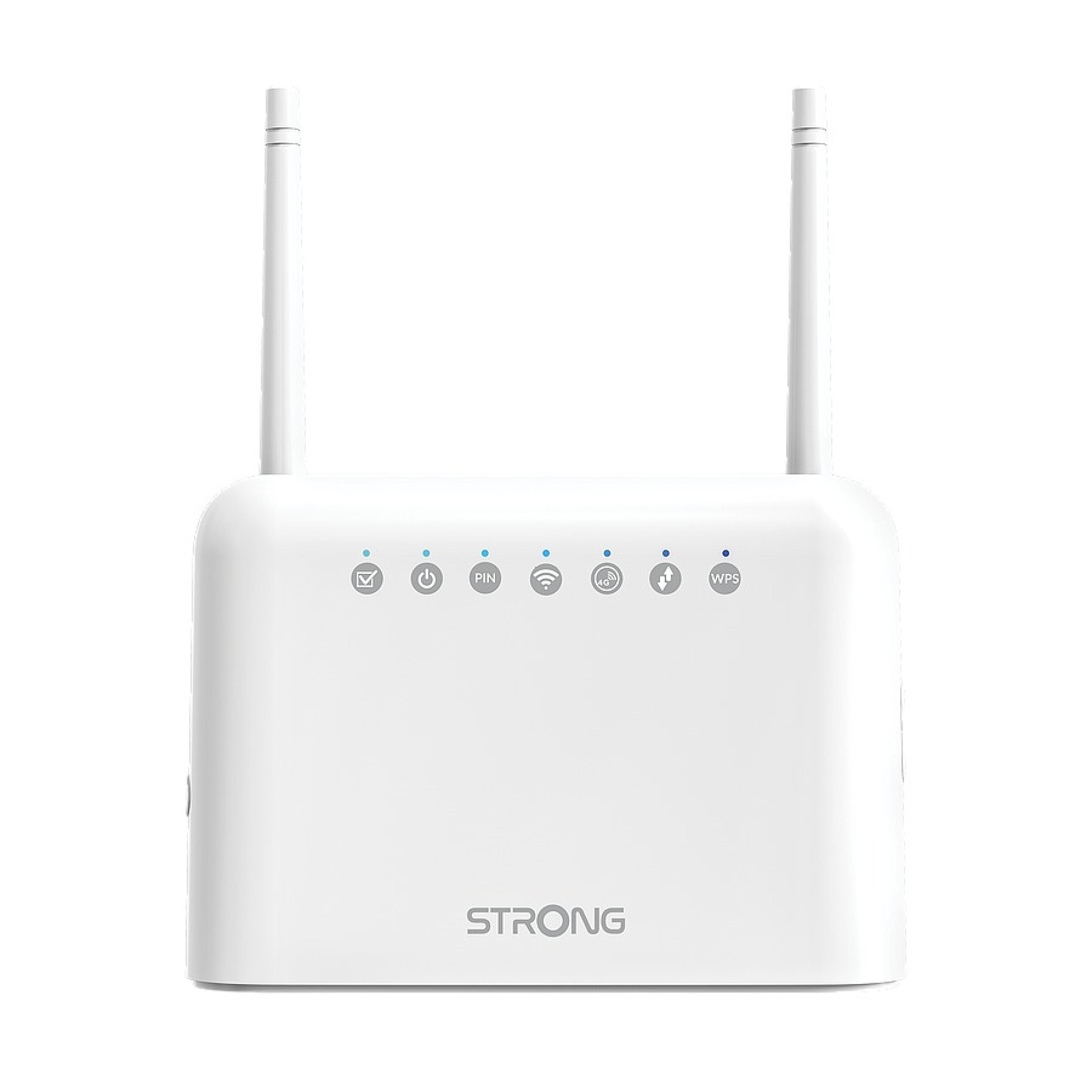 Strong 4G LTE Router 150 Mbit/s WLAN Router 300 Mbit/s SIM-Karten Router weiß 4G/LTE-Router, Mobiler 4G LTE Internetzugang über SIM-Karte, schnelle WLAN-Verbindung