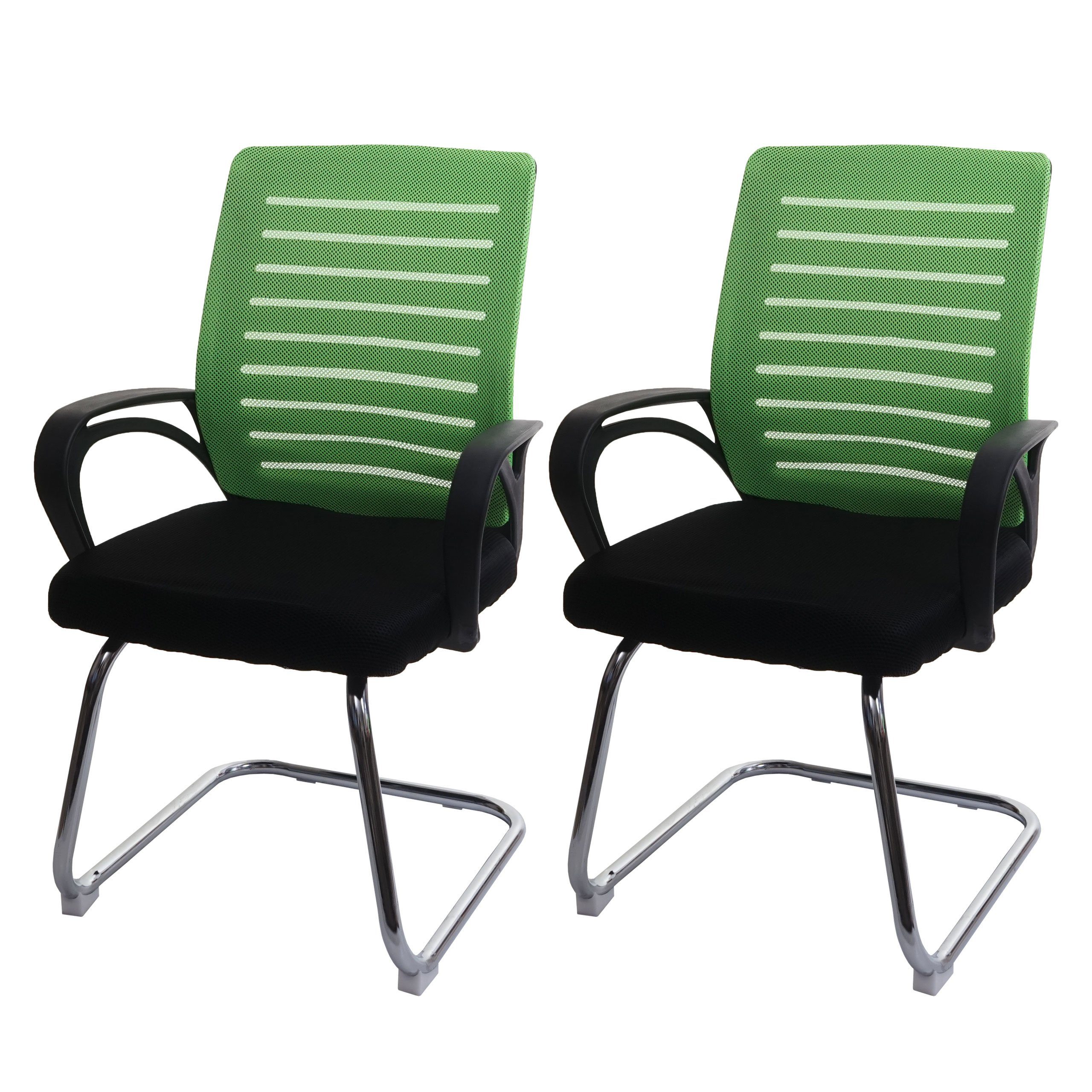 MCW Besucherstuhl MCW-K51 (Set), Inklusive Fußbodenschoner, Abgerundete Ecken und Kanten