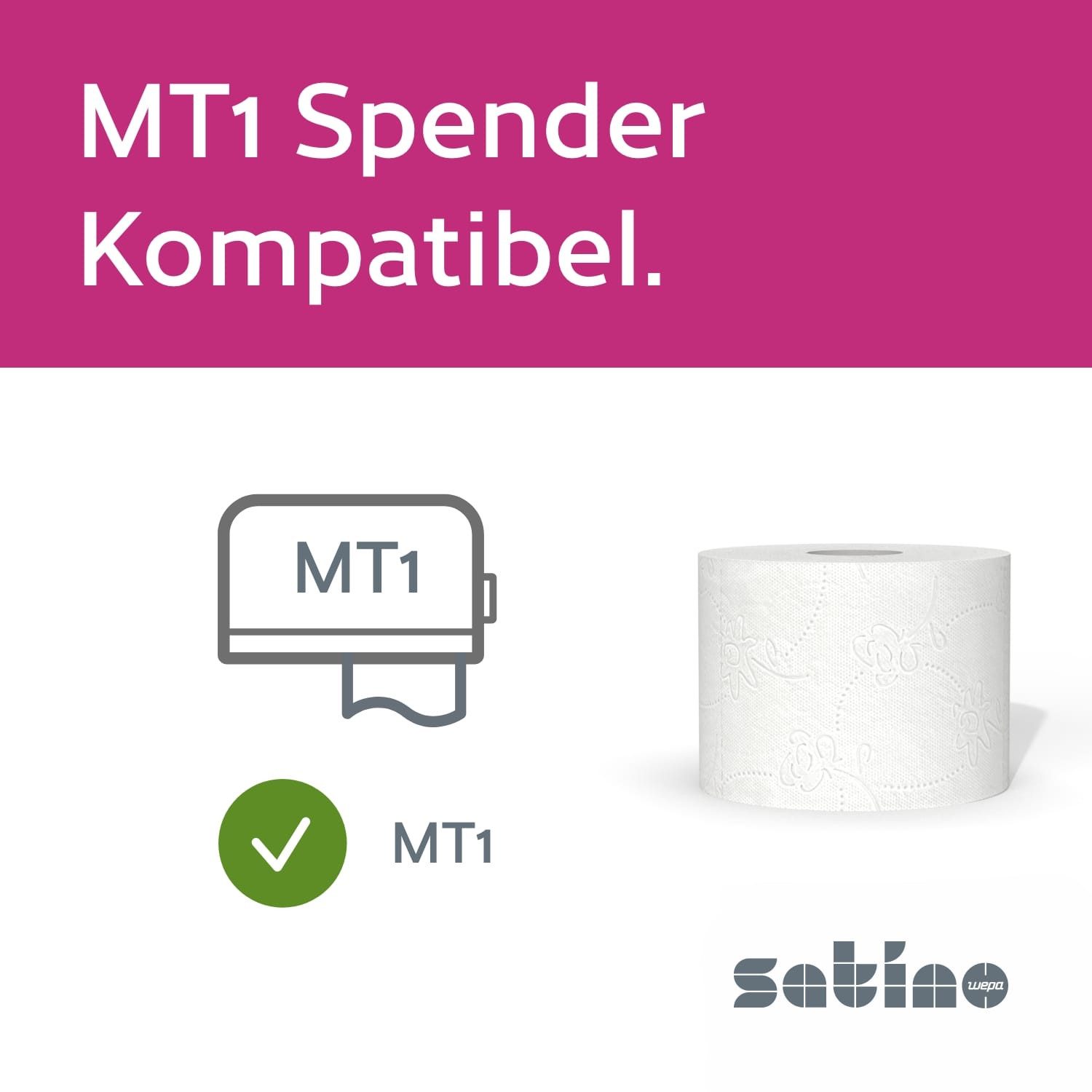 Satino Toilettenpapier 3-lagig - 128 Rollen (128-St. 128 Rollen á 150 Blatt)