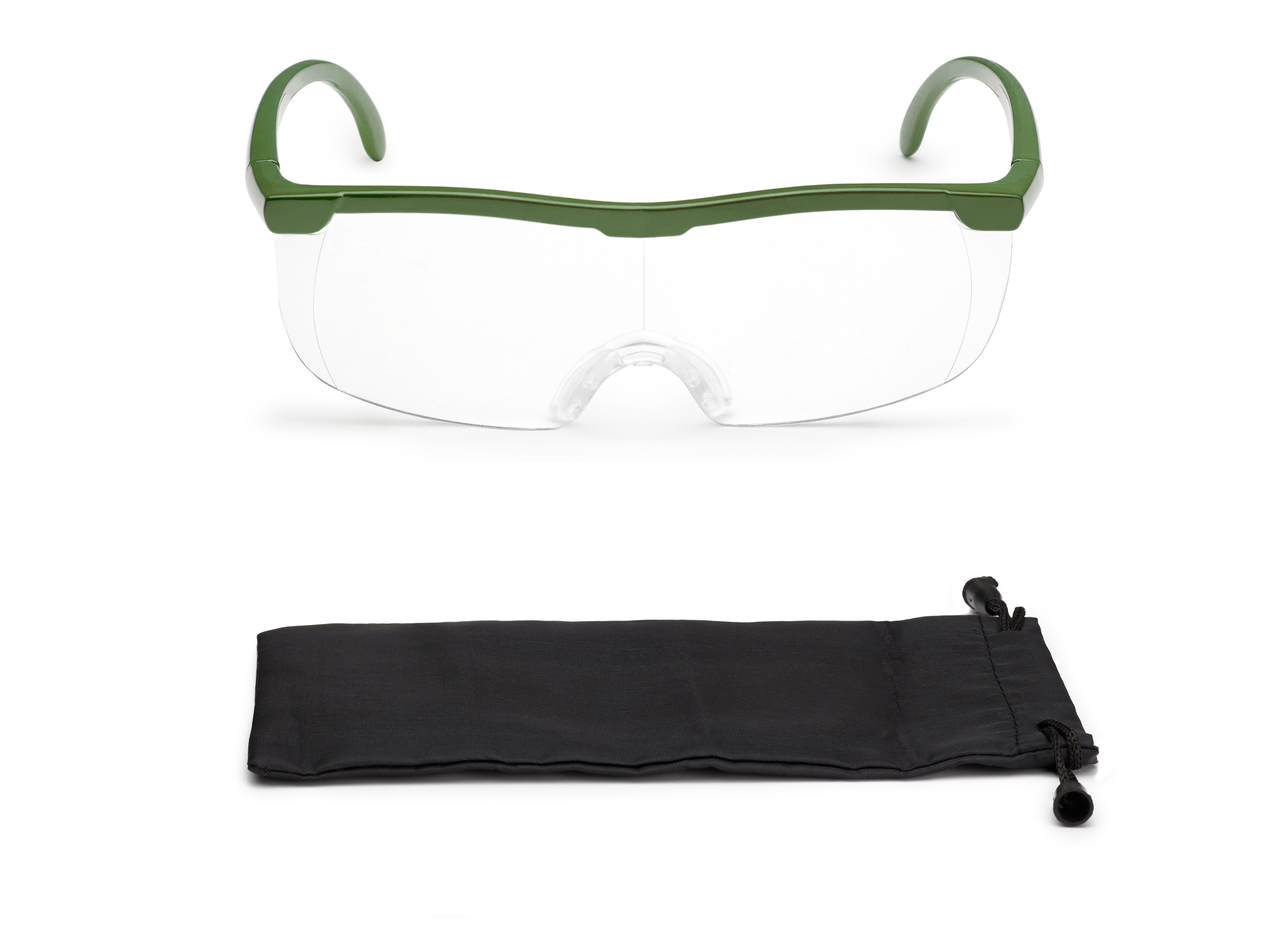 FALINGO Lupenbrille Vergrößerungsbrille Leselupe Lupe auf der Nase Vergrößerung auf 200%, Geeignet für Brillenträger, Beide Hände frei