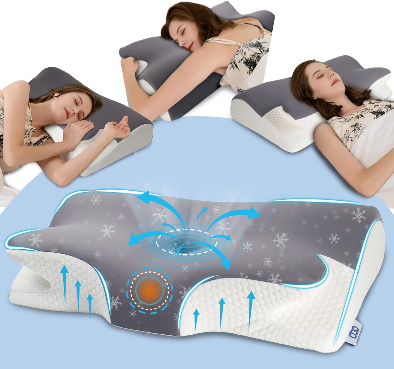 Esun Nackenstützkissen Memory Foam Kissen, Ergonomisches Kopfkissen, Nacken günstig online kaufen