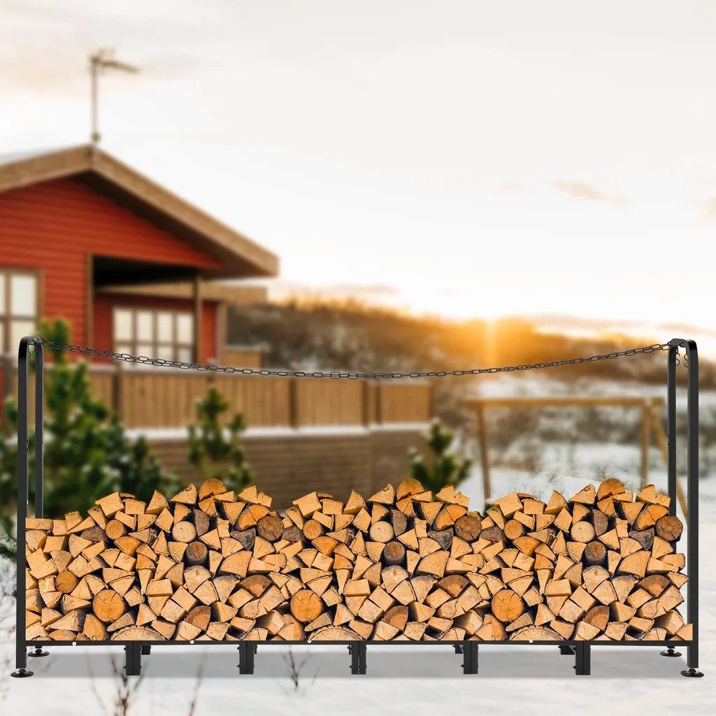 LUCKZON Kaminholzregal für Außenbereich,  Holz günstig online kaufen