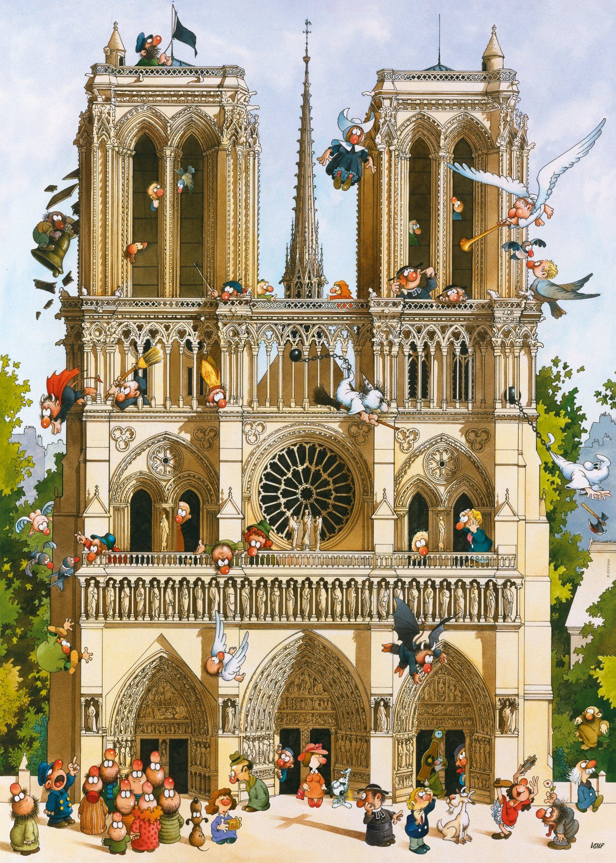 HEYE Puzzle Vive Notre Dame!, Loup, 1000 Puzzleteile, Made in Germany