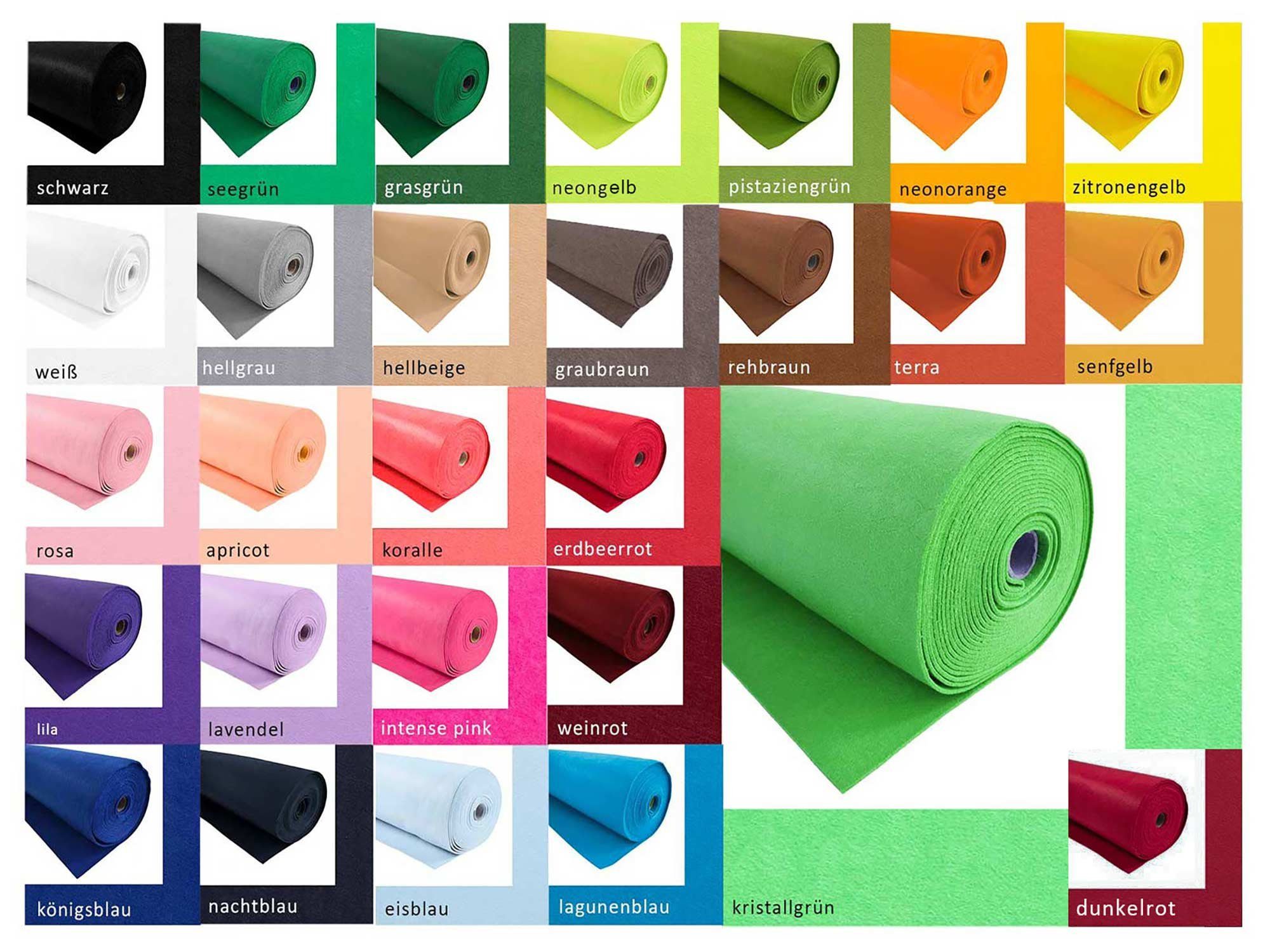 maDDma Stoff 1m waschbarer Bastelfilz Meterware Filz 90cm x 1,5mm, graubraun