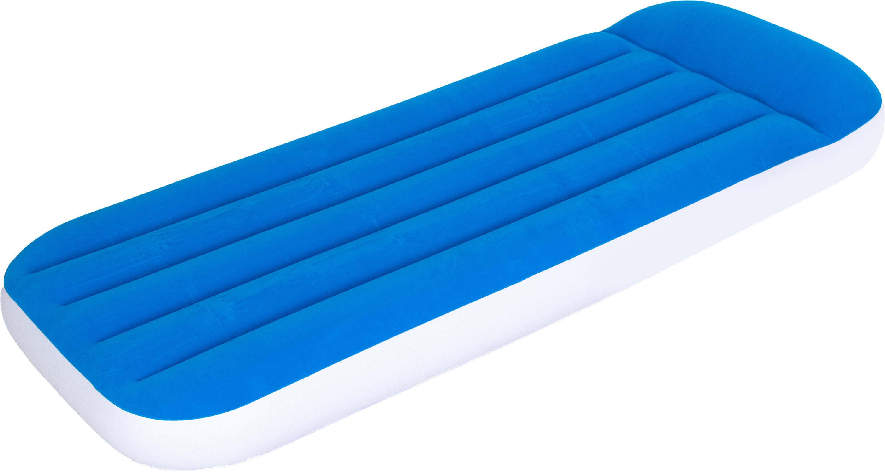 Avenli Luftbett Aufblasbares Kinderbett blau, (Luftbett für Kinder, blau, 1-tlg., Kinderluftbett 157x66x23cm), Luftmatratze mit erhöhtem Kopfteil