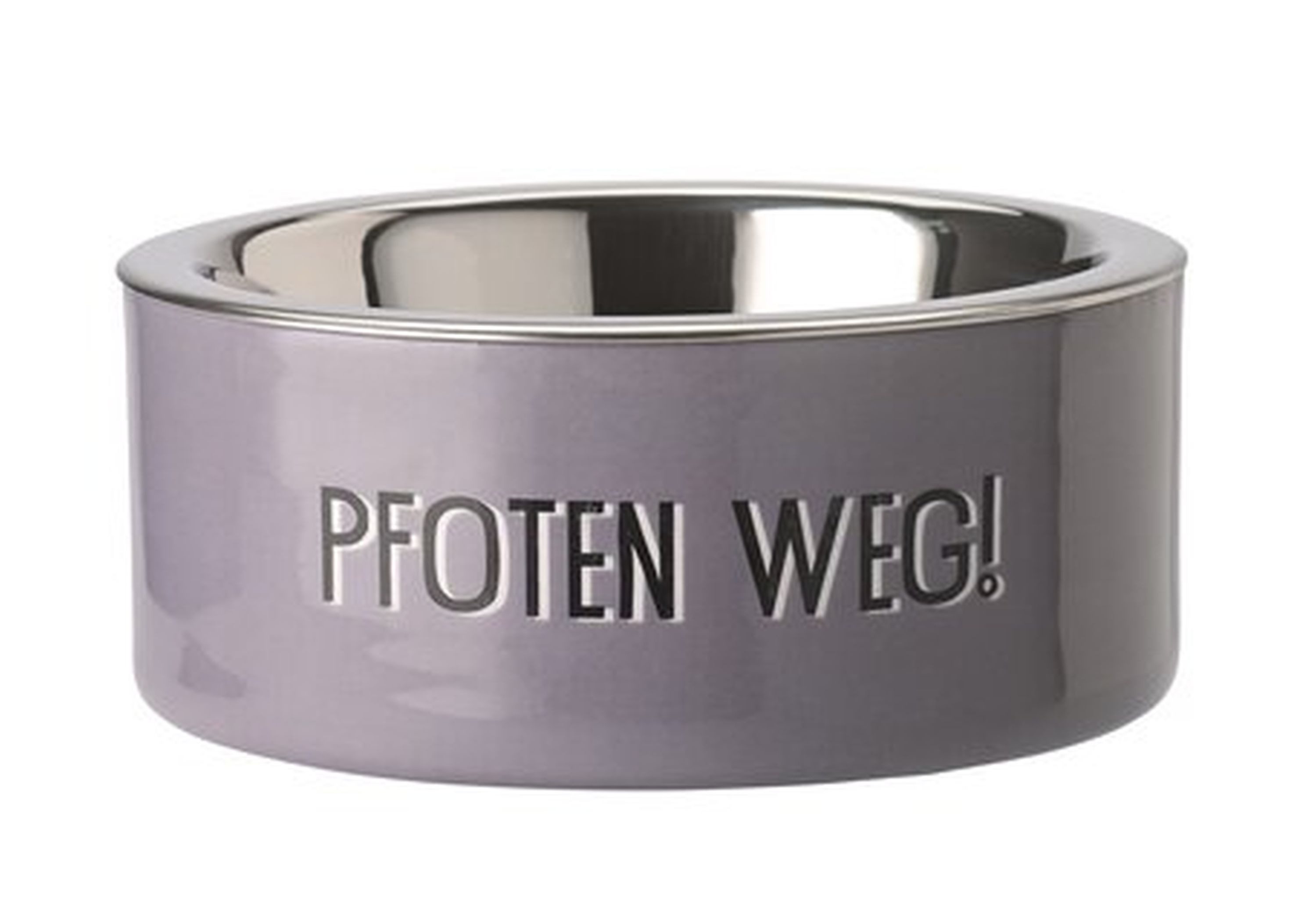 Giftcompany Futternapf Giftcompany - Futternapf Hund "Love Pets" Pfoten Weg! D17cm Grau Gr.S