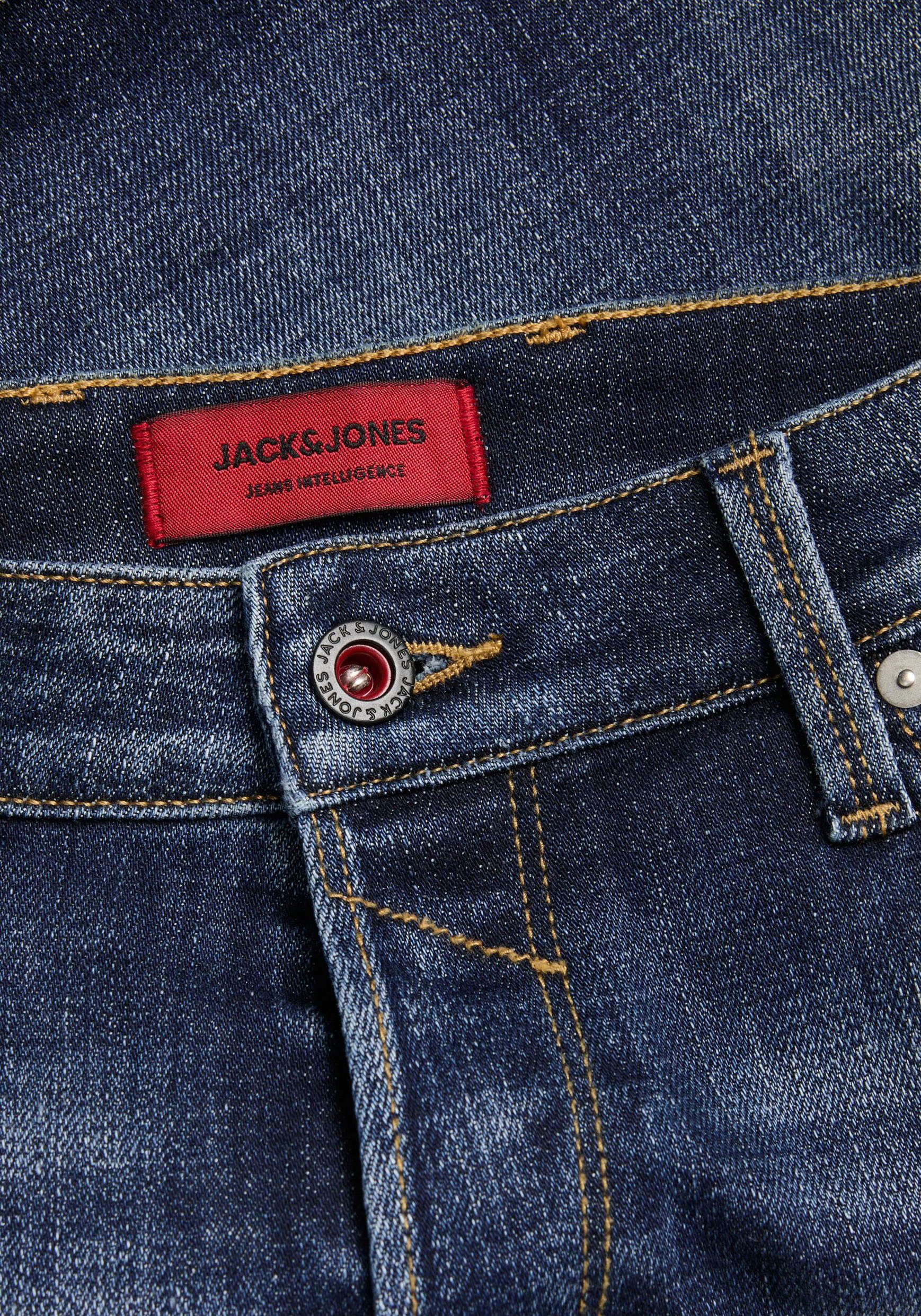 Jack & Jones blue mit GE Destroyed SHORTS Effekt Jeansshorts JJBLAIR 840 JJIRICK SN denim