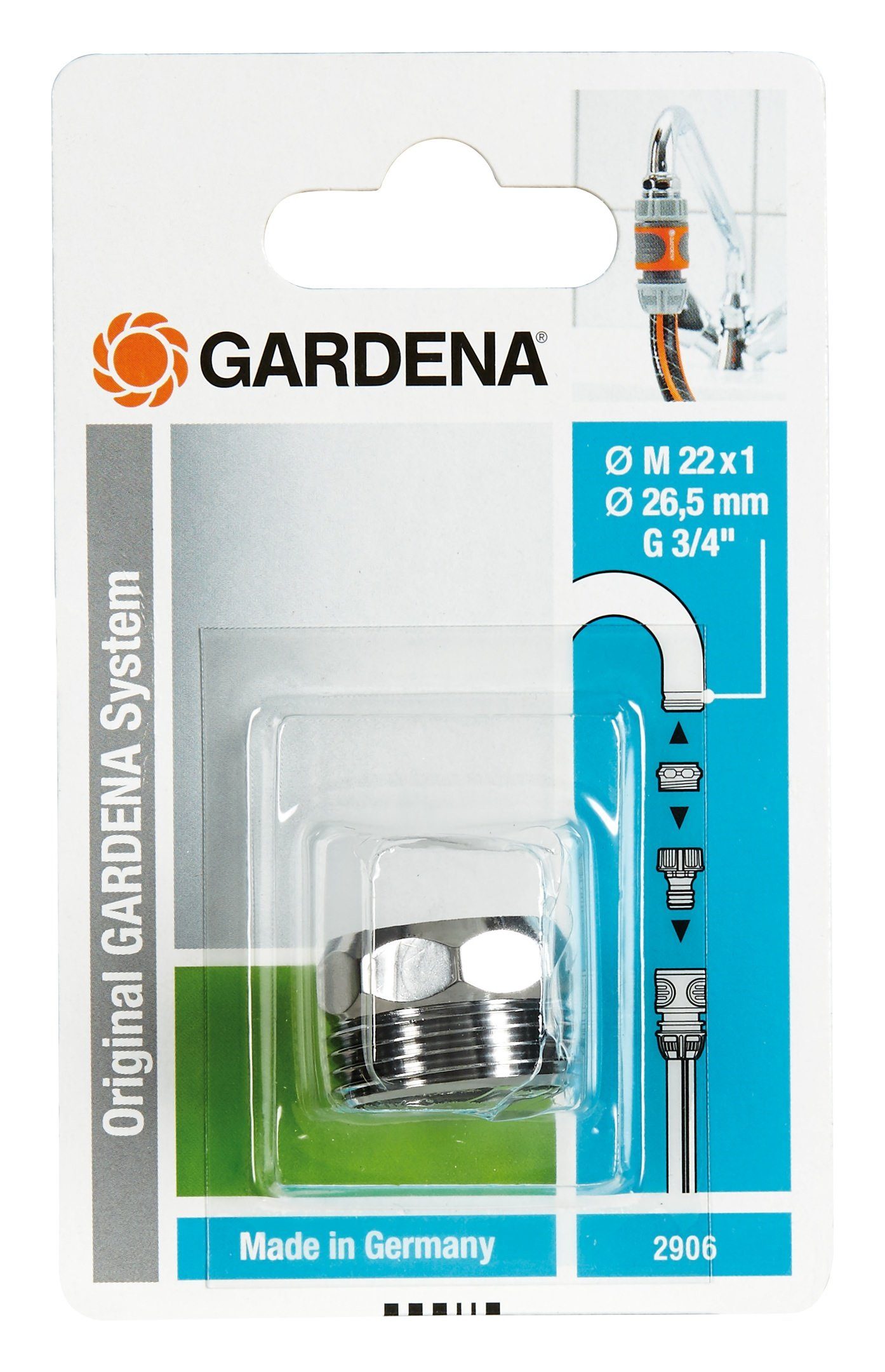 GARDENA Gewindeadapter, Perlator-Gewindeteil SB