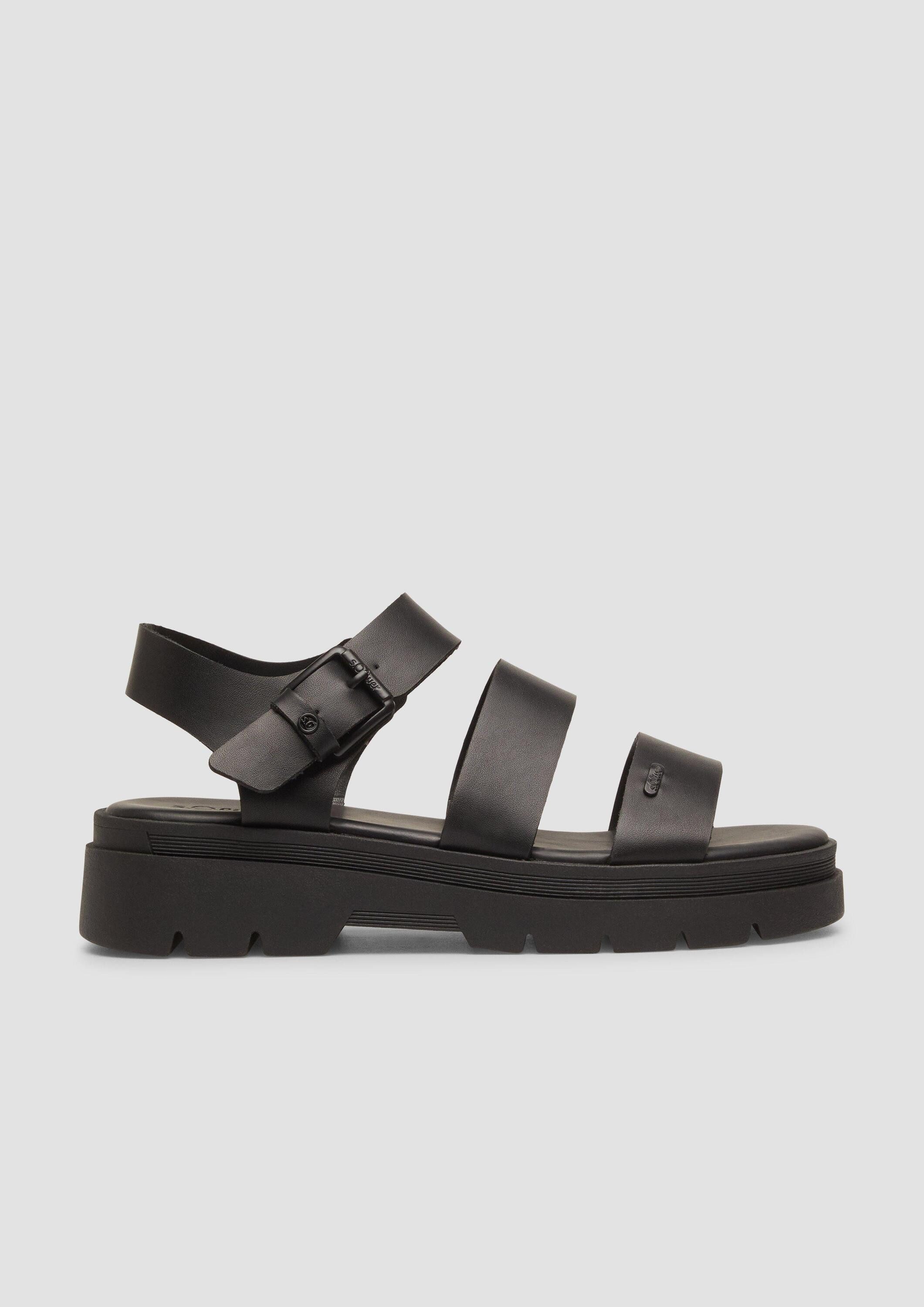 s.Oliver Sandalen Sandale Chunky Sandalen in Leder-Optik