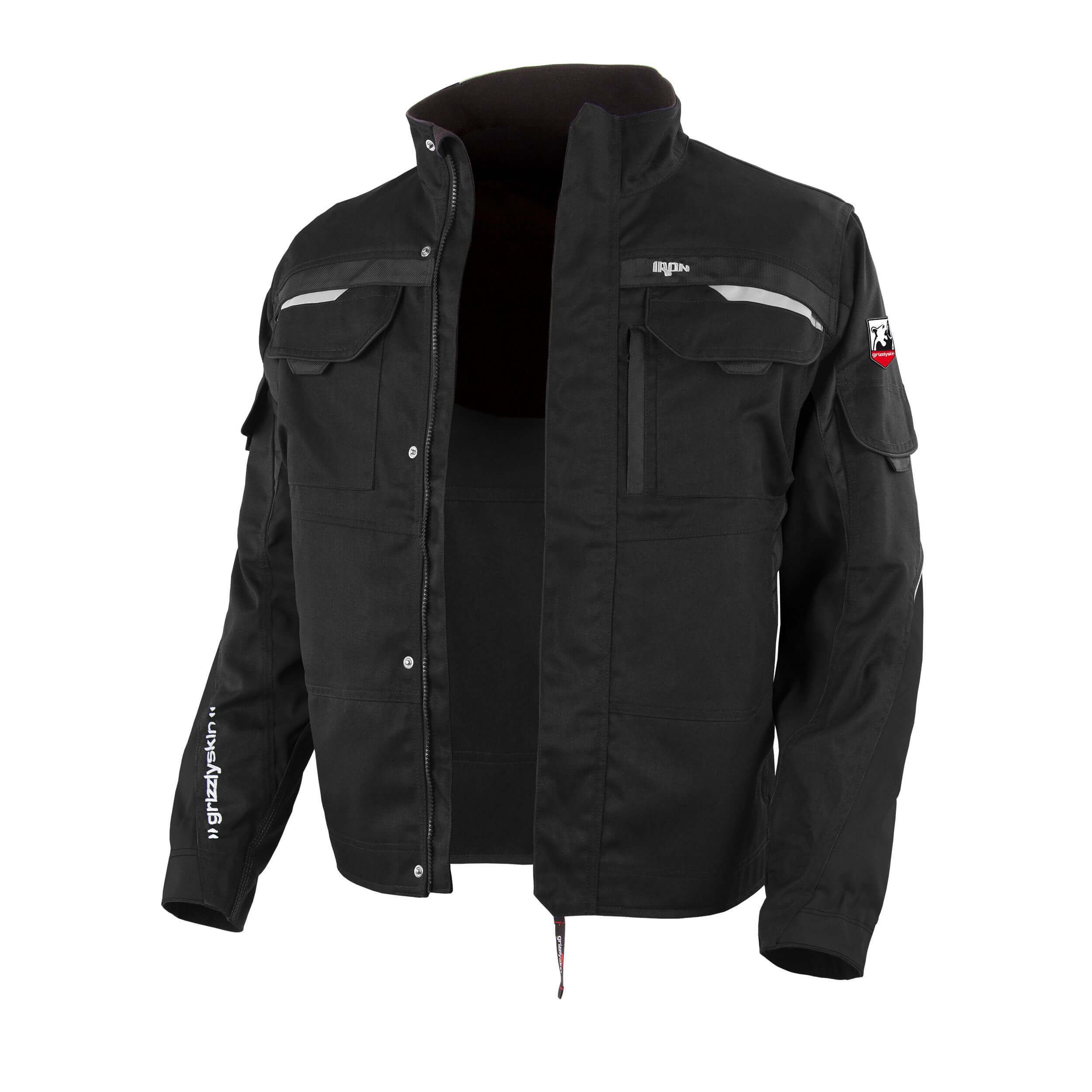 Qualitex Workwear Arbeitsjacke Bundjacke "IRON" schwarz, Gr. XL (54/56)