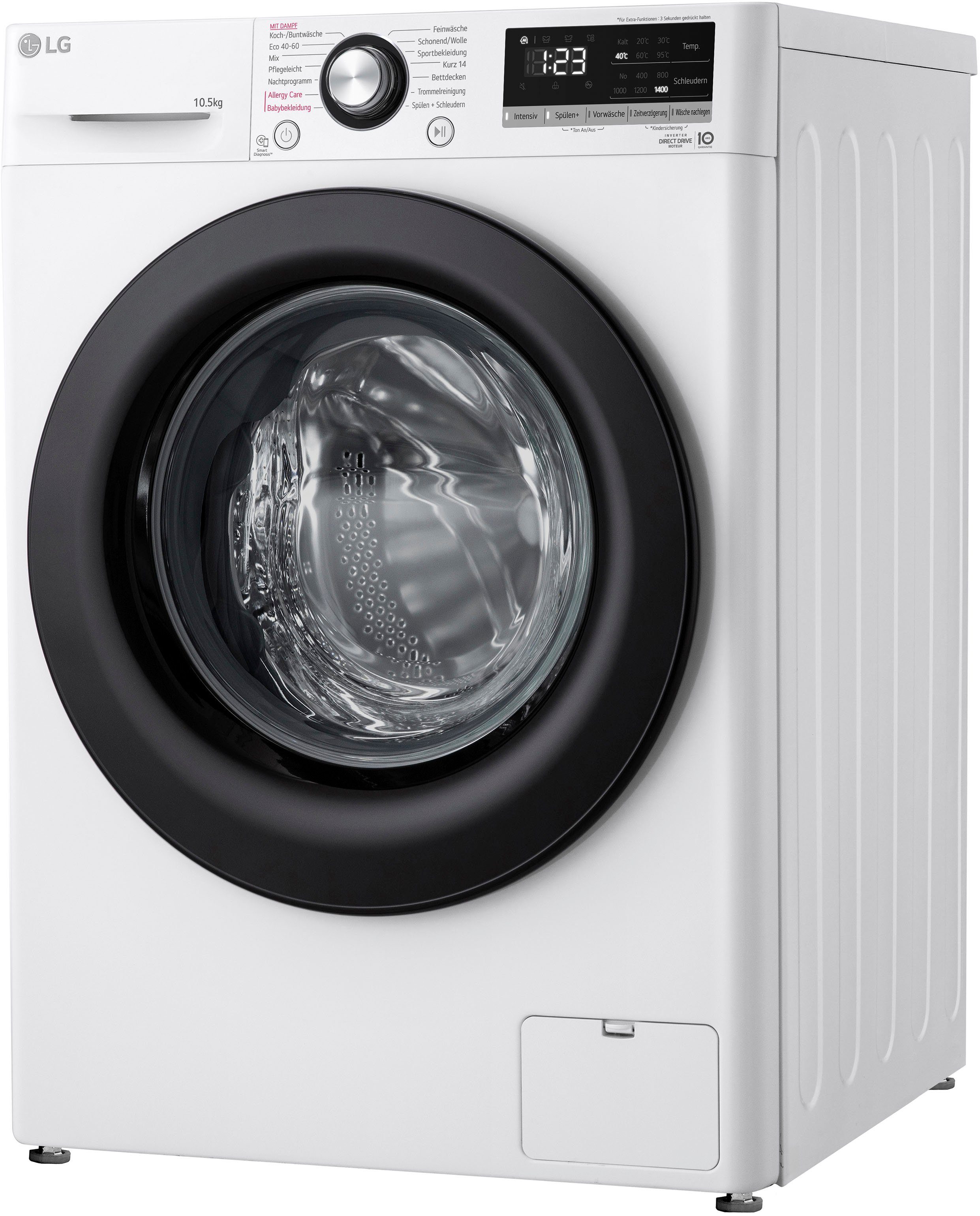 Waschmaschine LG U/min kg, 1400 10,5 F4WV40X5,