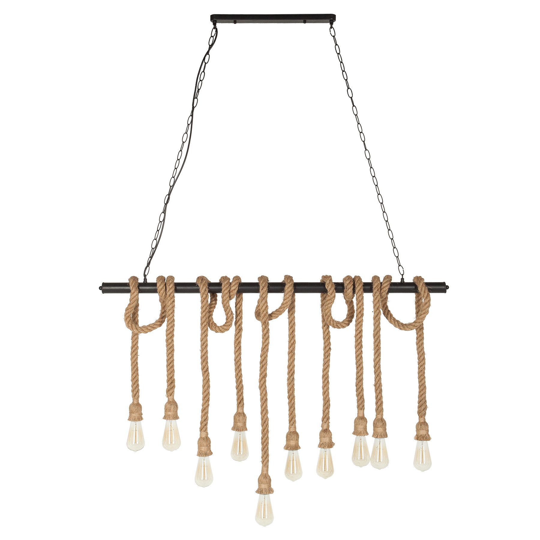 riess-ambiente Hängeleuchte SEVEN SEAS II 120cm natur, ohne Leuchtmittel, Wohnzimmer · Tau · Holz · Esszimmer · Maritim