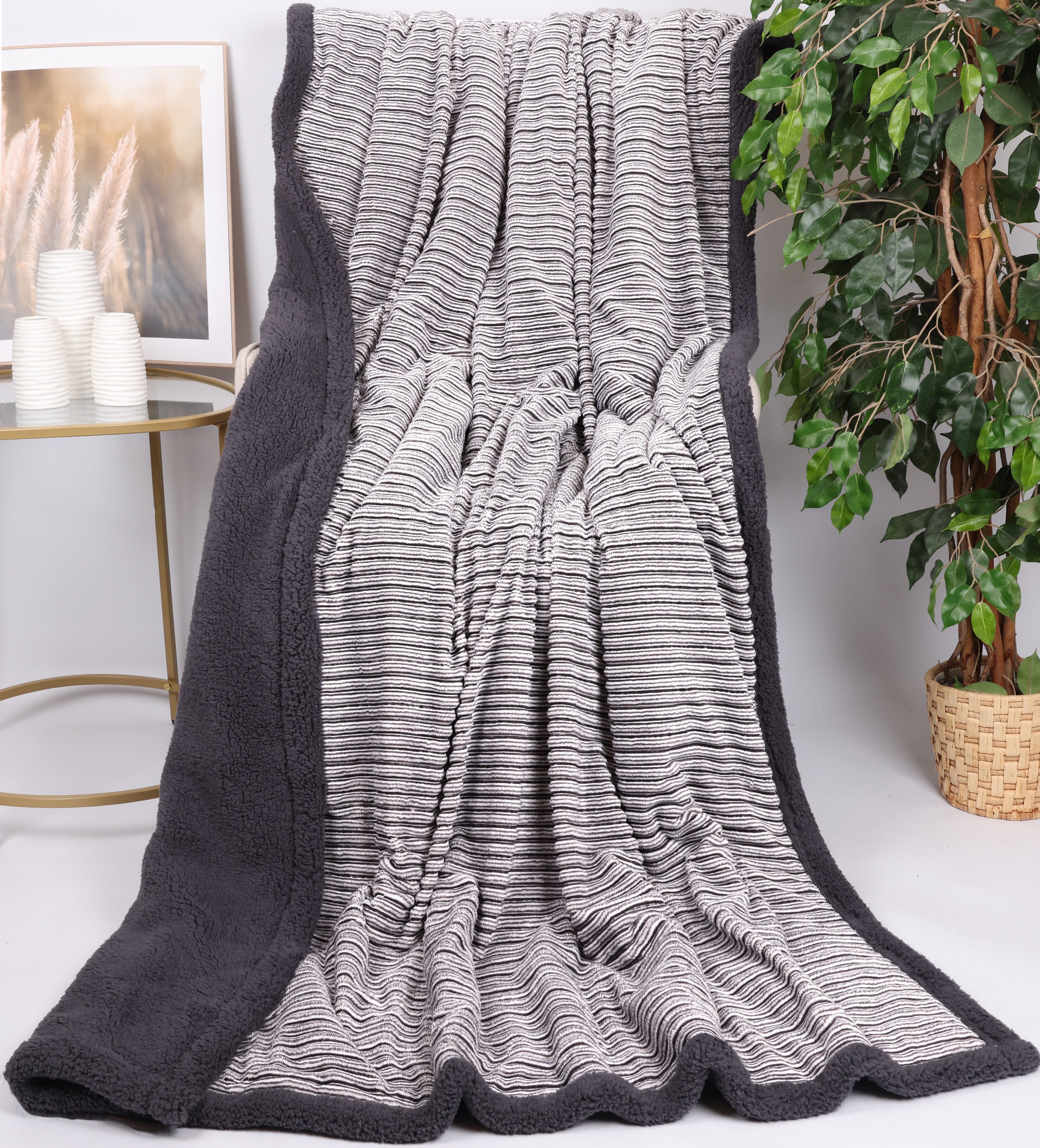 Wohndecke Luxus Kuscheldecke Wohndecke XXL Florenz Größe 150x200 cm, Betz, Sofadecke Decke Couch