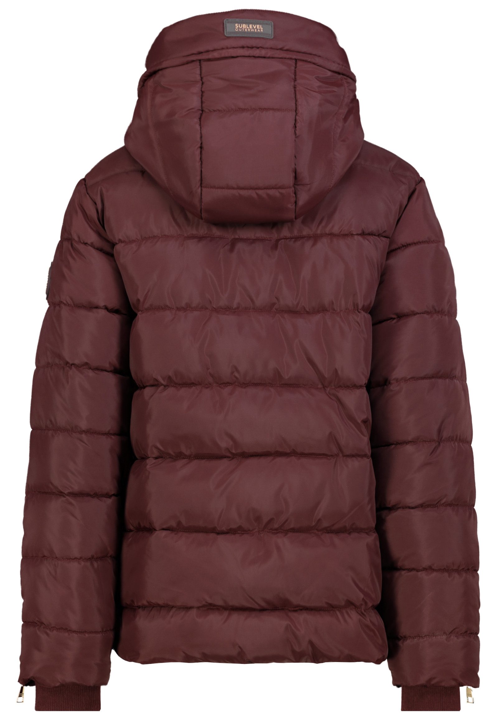SUBLEVEL Winterjacke Damen Winterjacke Kapuze Goldene Reißverschlüsse, Doppelkordeln, Kapuze – Bild 2 von 3
