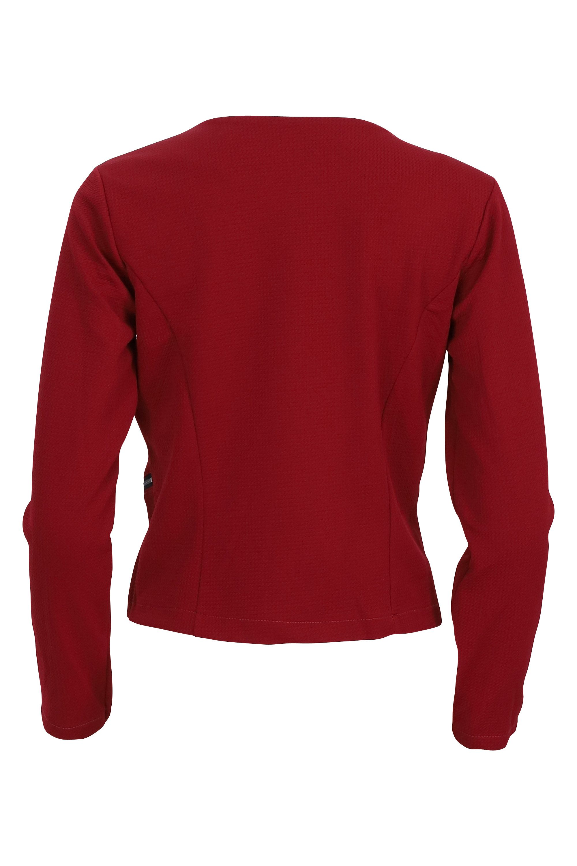 malito more than fashion Jackenblazer malito Damen Blazer ohne Kragen, Sakko im Basic Look, Kurzjacke mit Sweatblazer im Basic-Look
