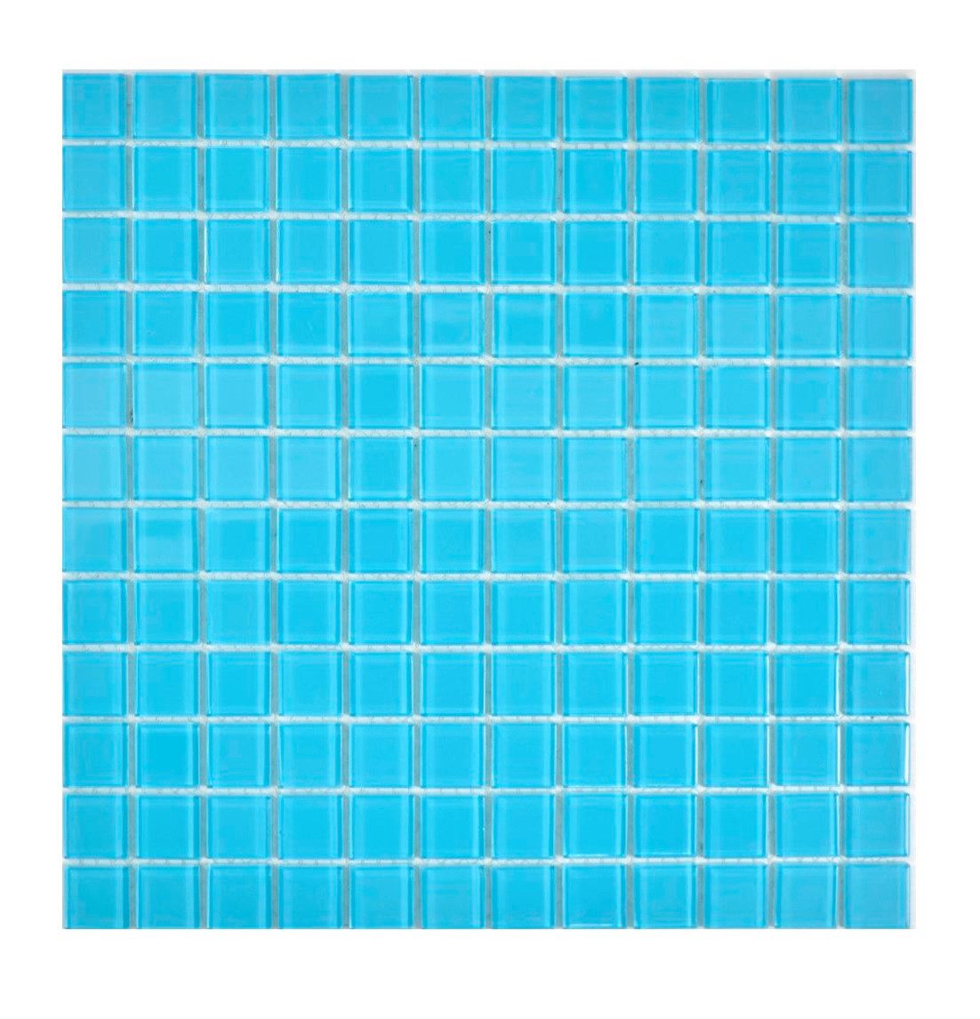 Mosani Mosaikfliesen Mosaikfliese Glasmosaik hellblau Schwimmbadmosaik Poolmosaik