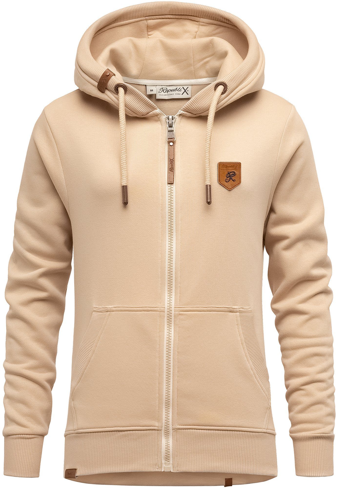 REPUBLIX Kapuzenpullover RORY Damen Hoodie Sweatshirt Pullover Zipper Jacke günstig online kaufen