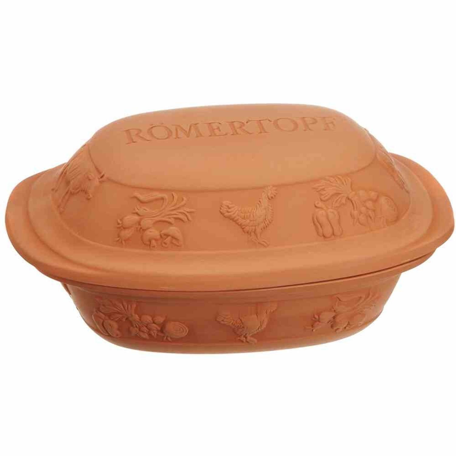 RÖMERTOPF Auflaufform Römertopf Bräter Backform Auflaufform Kochen Backen Schmoren Garen Bra