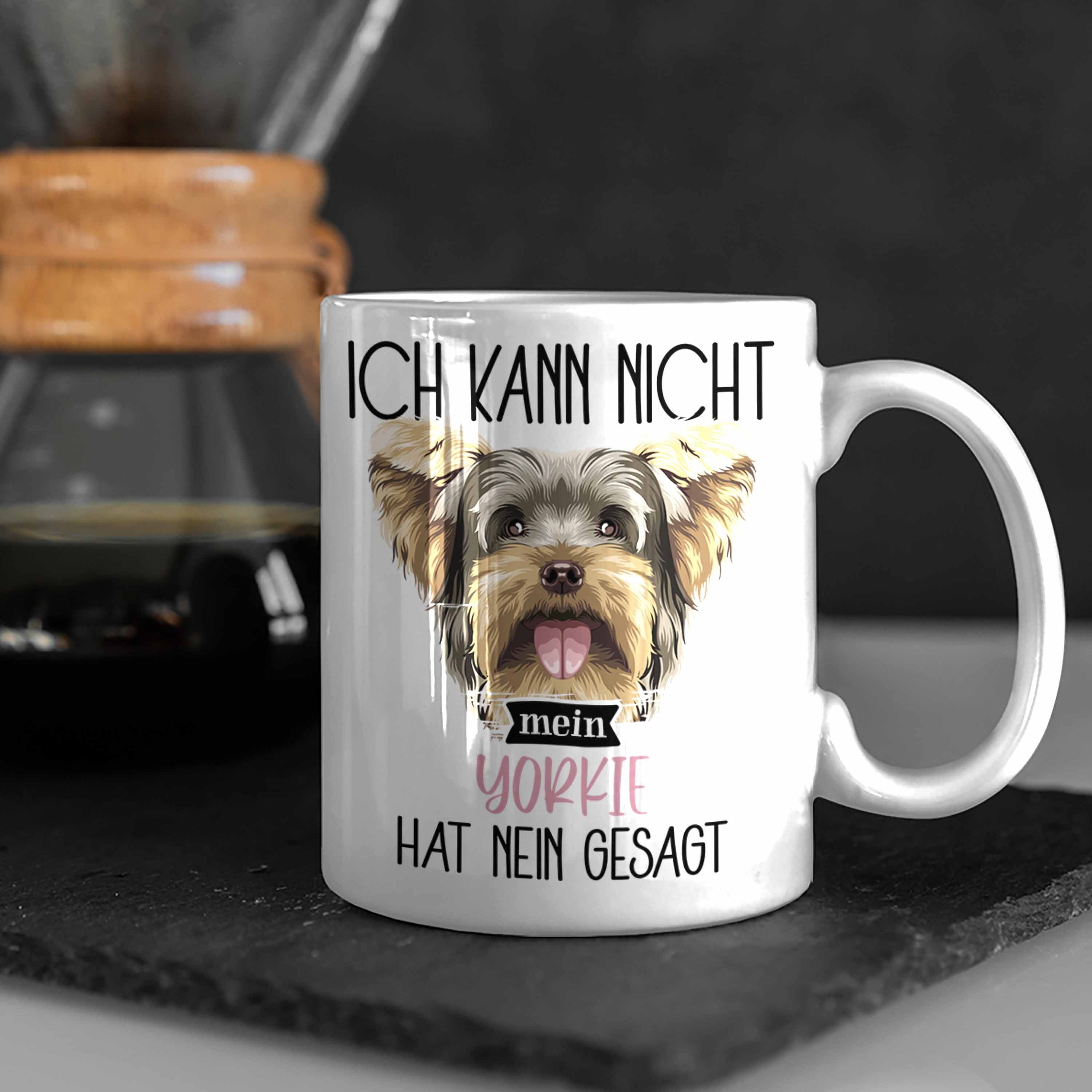 Tasse Tasse Trendation Besitzer Yorkie Weiss Geschenk N Ich Spruch Geschenkidee Kann Lustiger